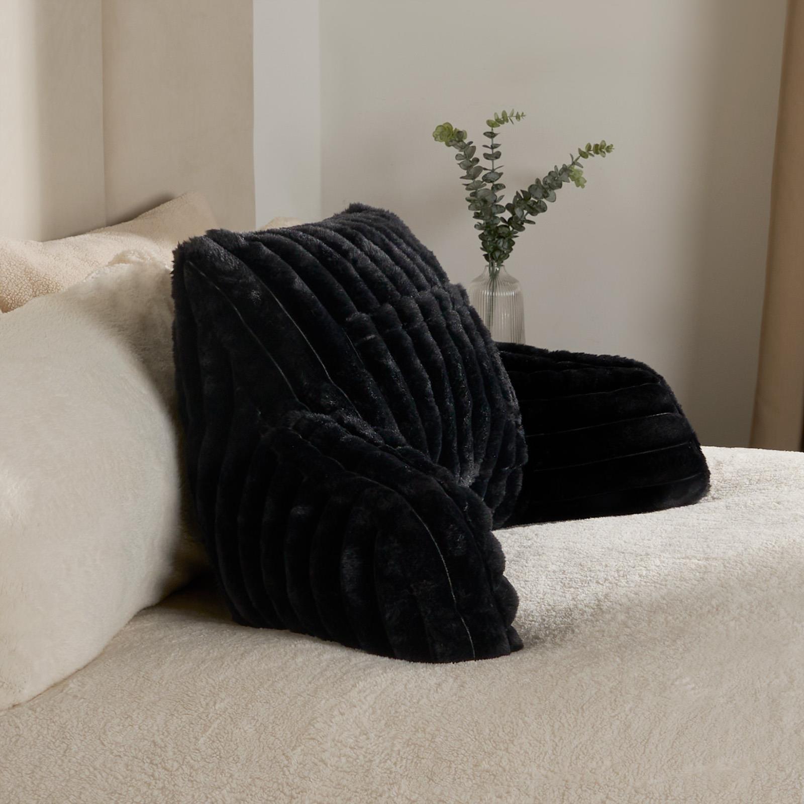 OHS Reading Cuddle Cushion Fleece Heatable Pillow Arms Chair Back Support