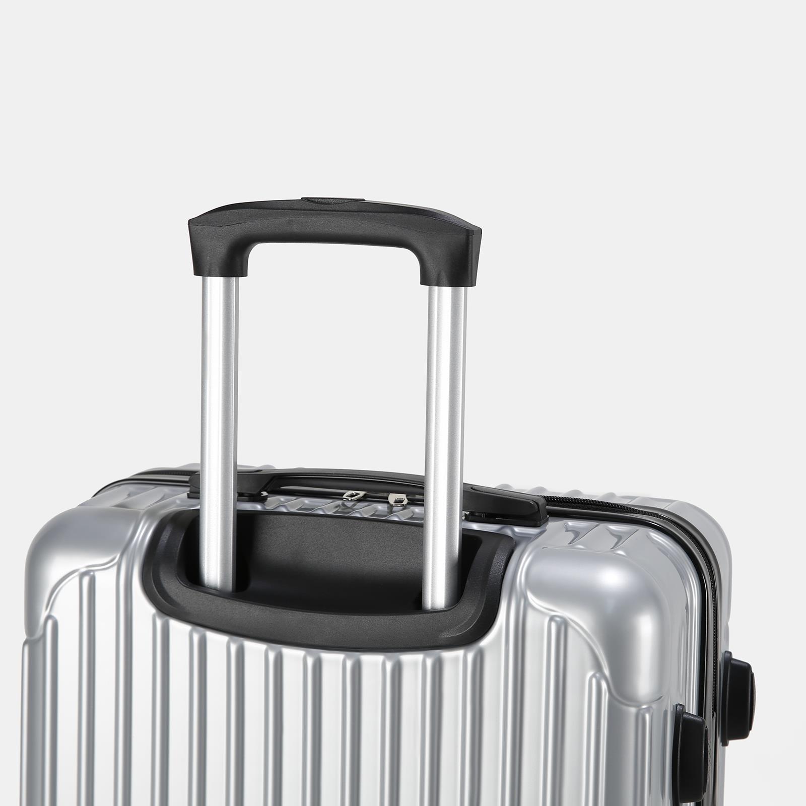 OHS Hard Shell Suitcase Luggage Set Travel ABS 4 Wheels Trolley Cabin Carry-On