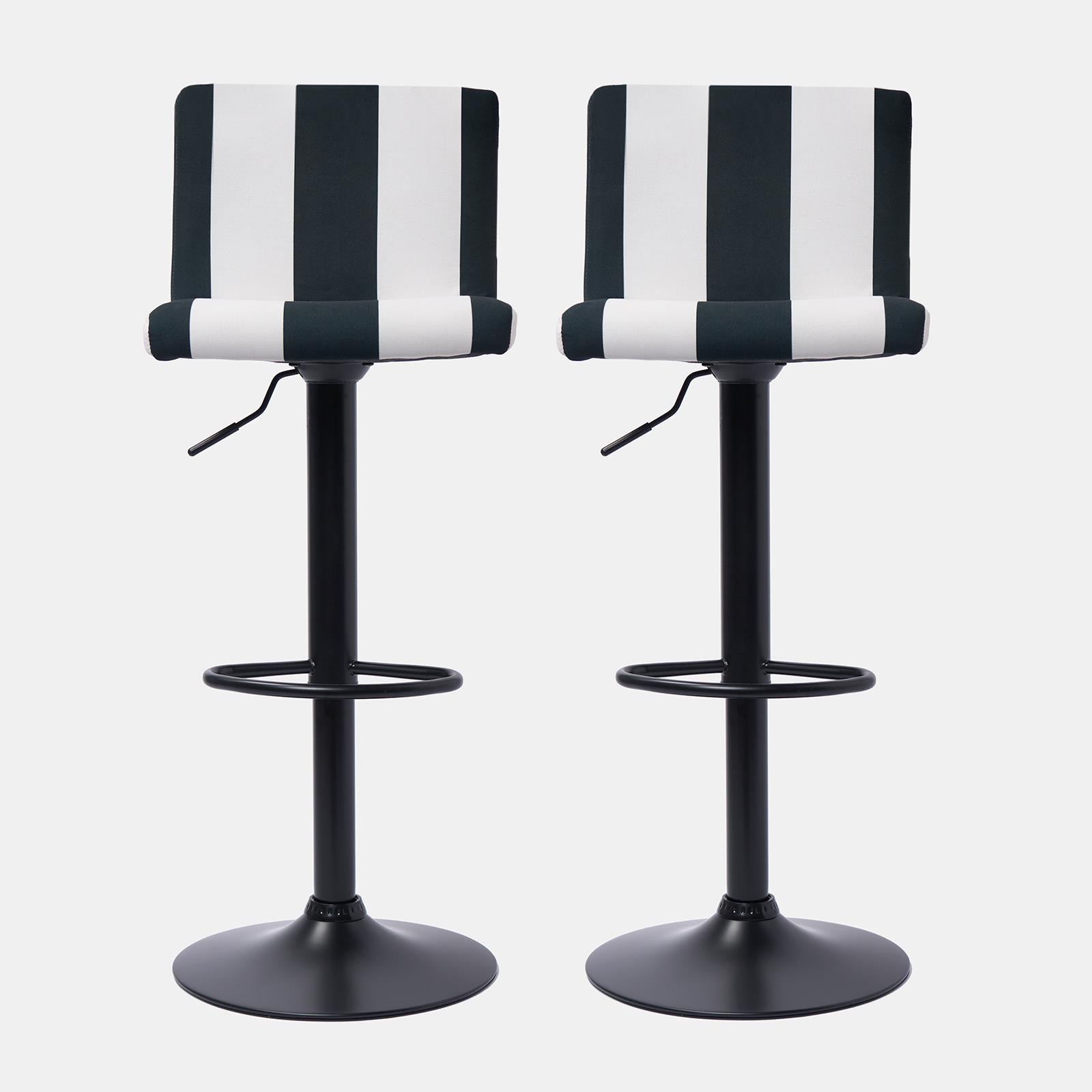 Adjustable Bar Stools x 2 Velvet Swivel Pub Seat Kitchen Breakfast Counter Chair - Picture 9 of 47