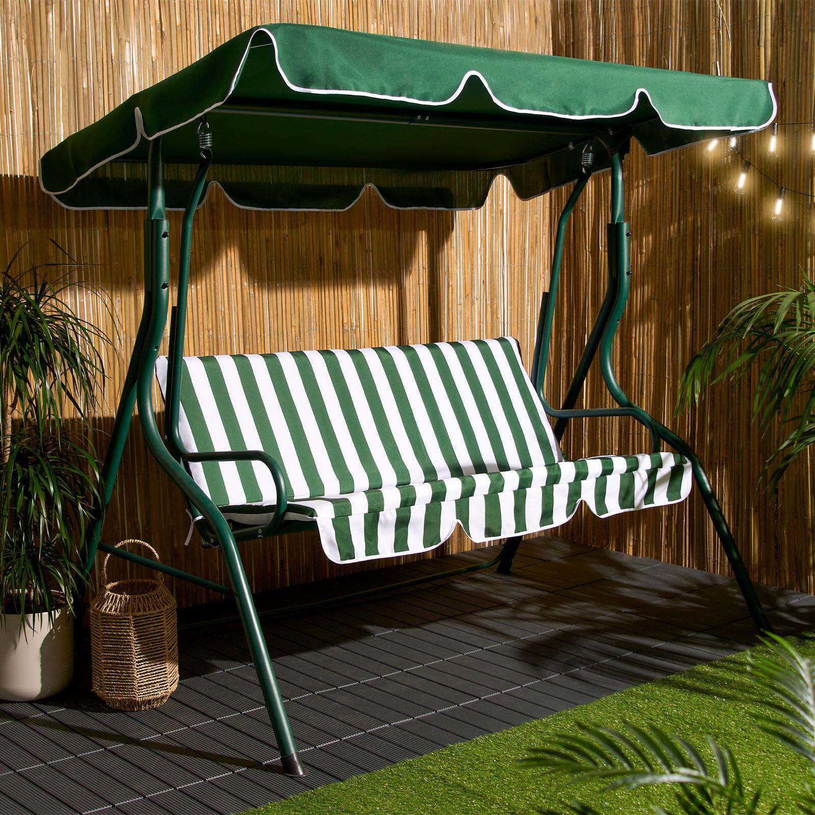 3 Seater Swing Bench Garden Furniture Set Outdoor Canopy Patio Sofa Seat Hammock - Picture 4 of 20
