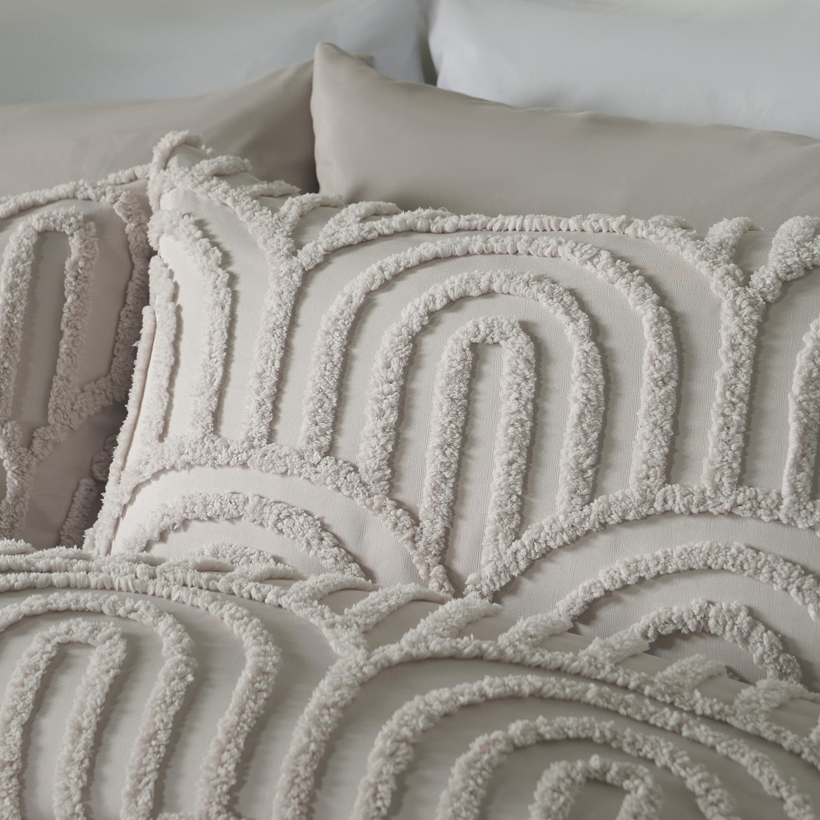 OHS Tufted Arches Bedding Set Duvet Cover with Pillowcase Double King Size