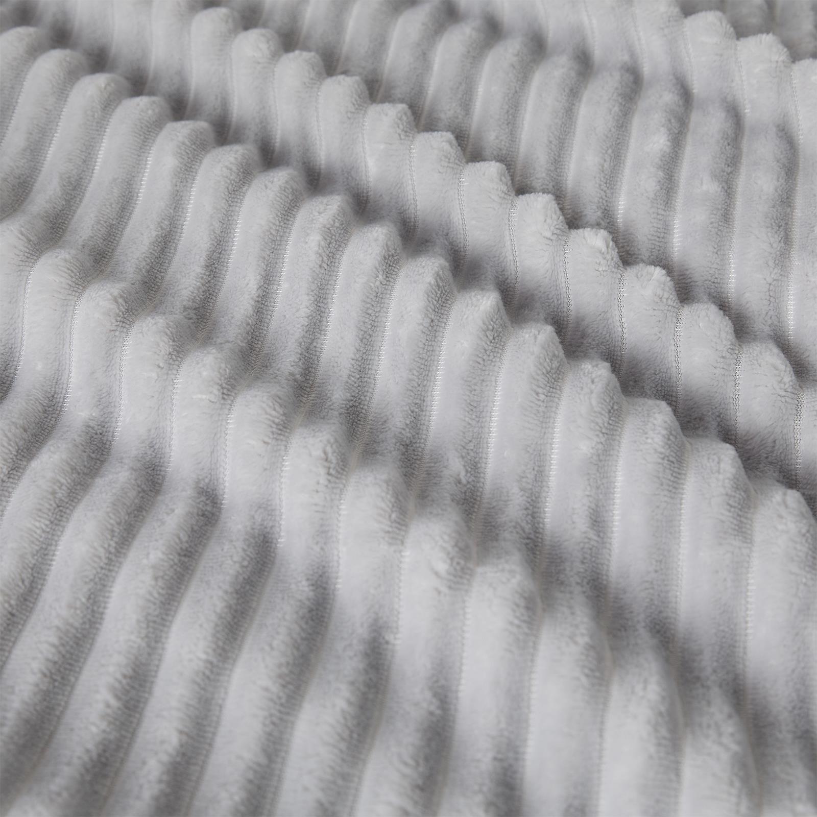 OHS Ribbed Fleece Duvet Cover Set Sherpa Reverse Thermal Supersoft Bedding