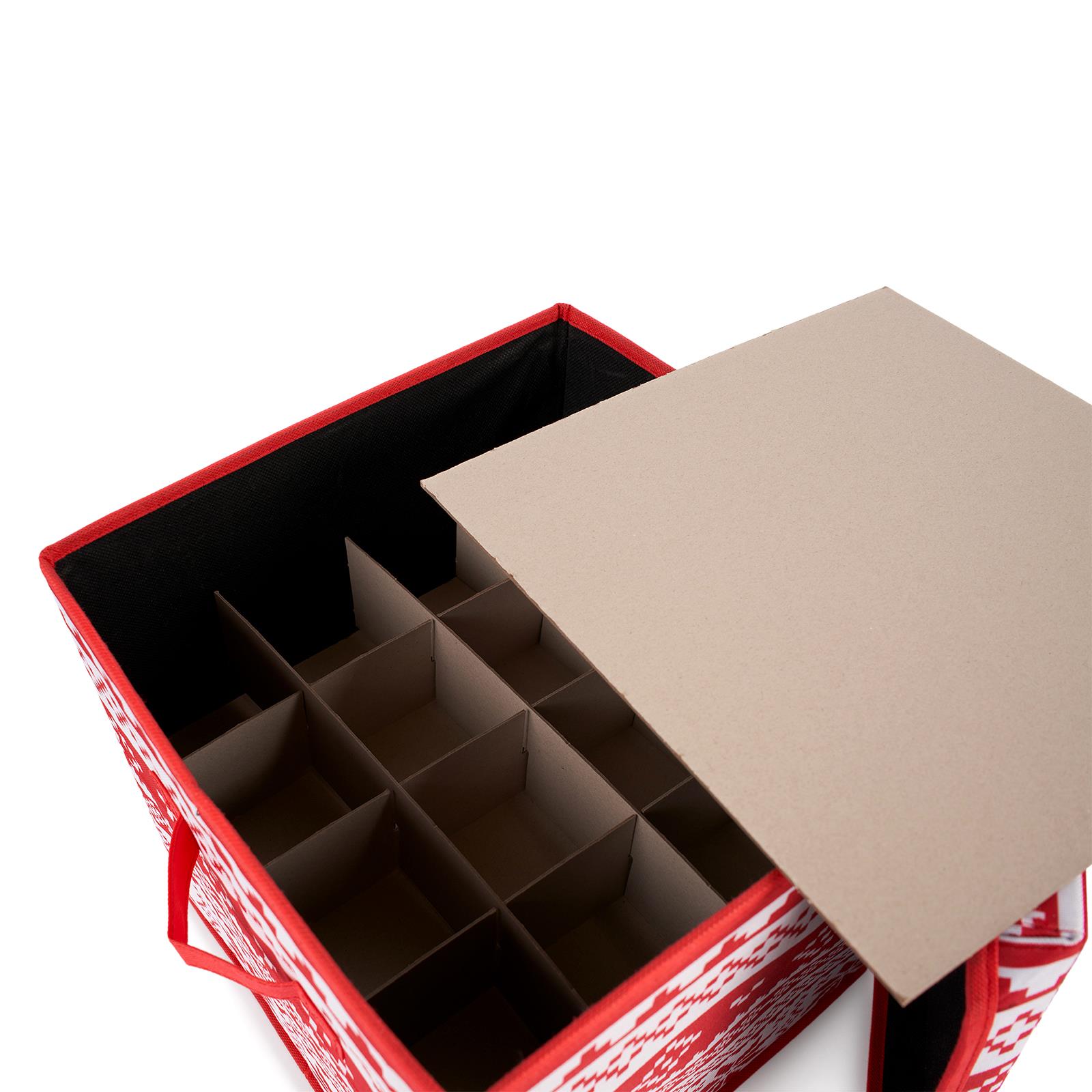 OHS Christmas Bauble Storage Box Festive Decoration Organiser Cube 64 Slots