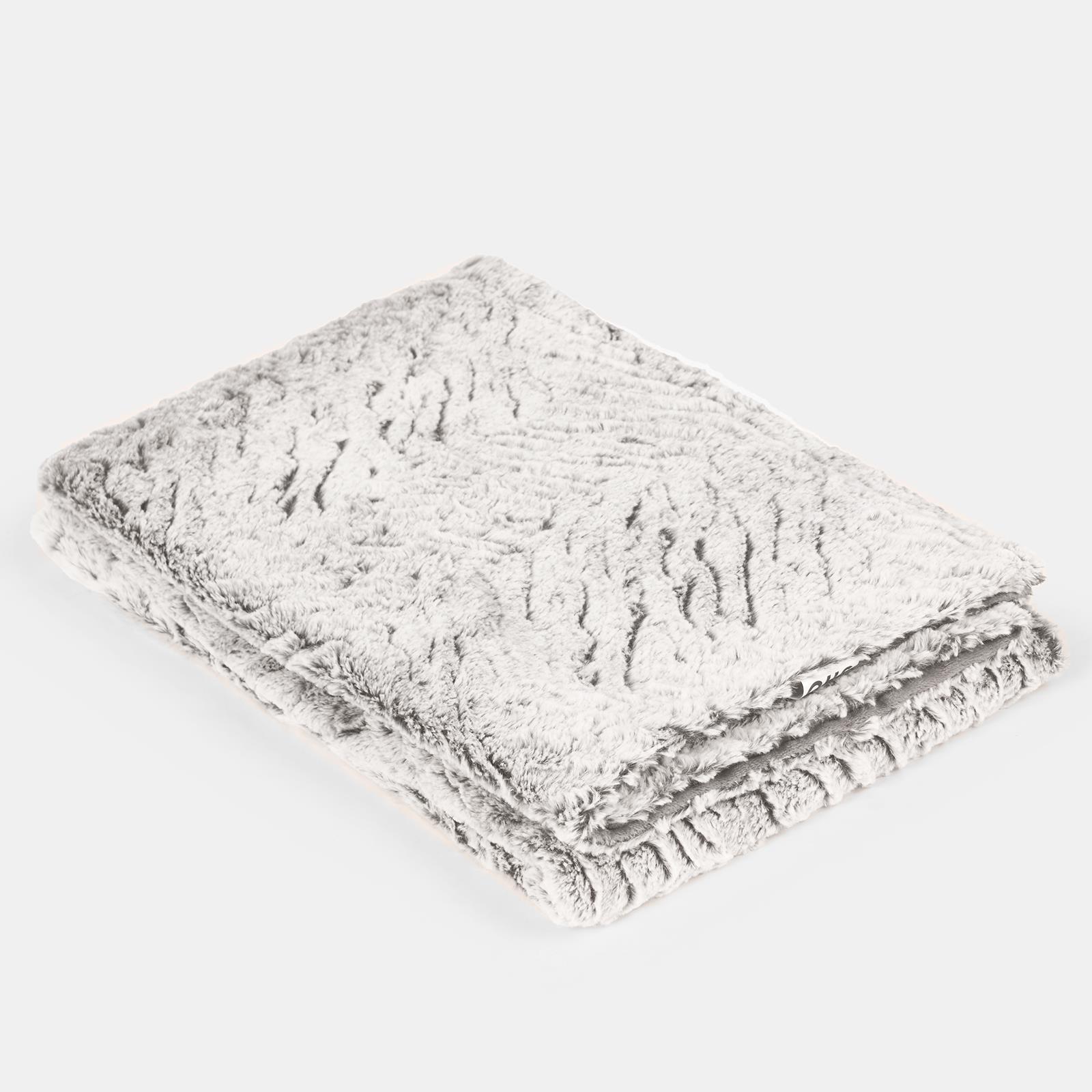 Faux Fur Fleece Throw Bed Blanket Plush Two Tone Warm Super Soft Sofa Bedspread