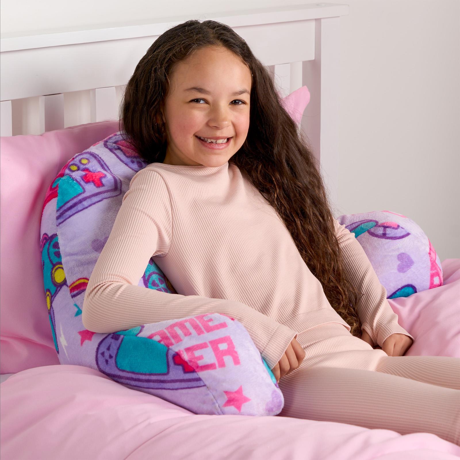 OHS Kids Gaming Cushion Bed Reading Pillow Soft Support with Arms Lumbar Chair