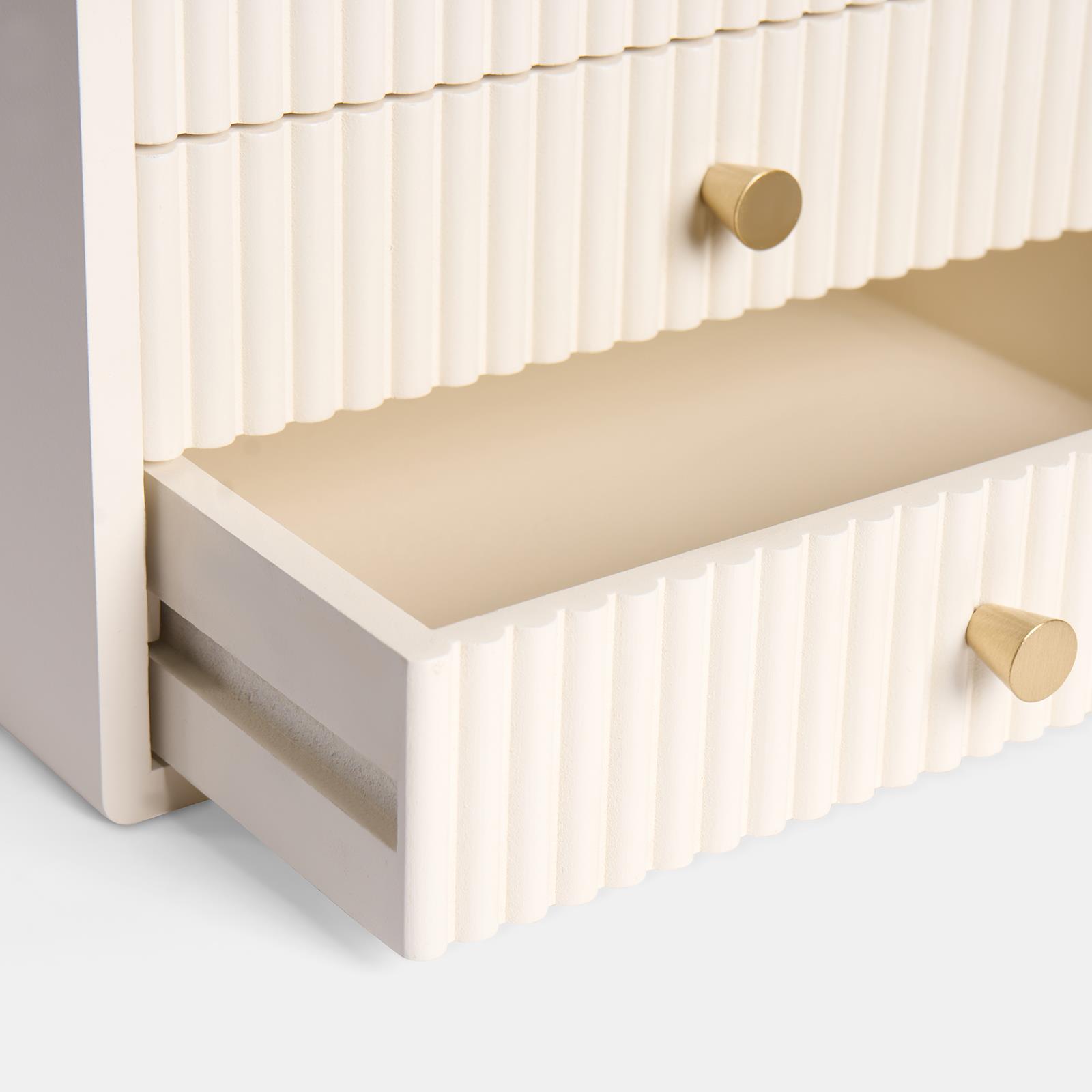 OHS Ribbed Desktop Drawers Organiser Freestanding Tabletop Cabinet Storage Unit