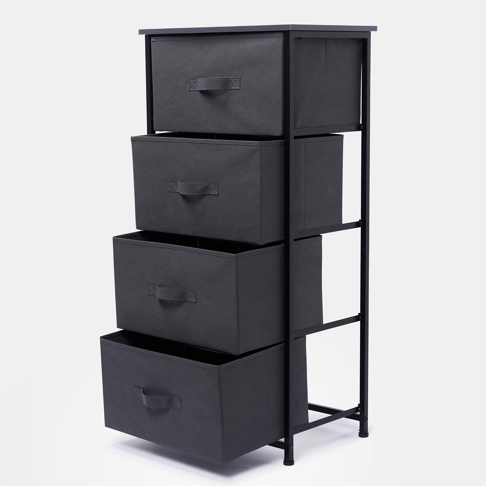 Fabric Cabinet Bedside 2/3/4 Drawers Storage Unit Clothes Shoes Home Organiser - Picture 91 of 94
