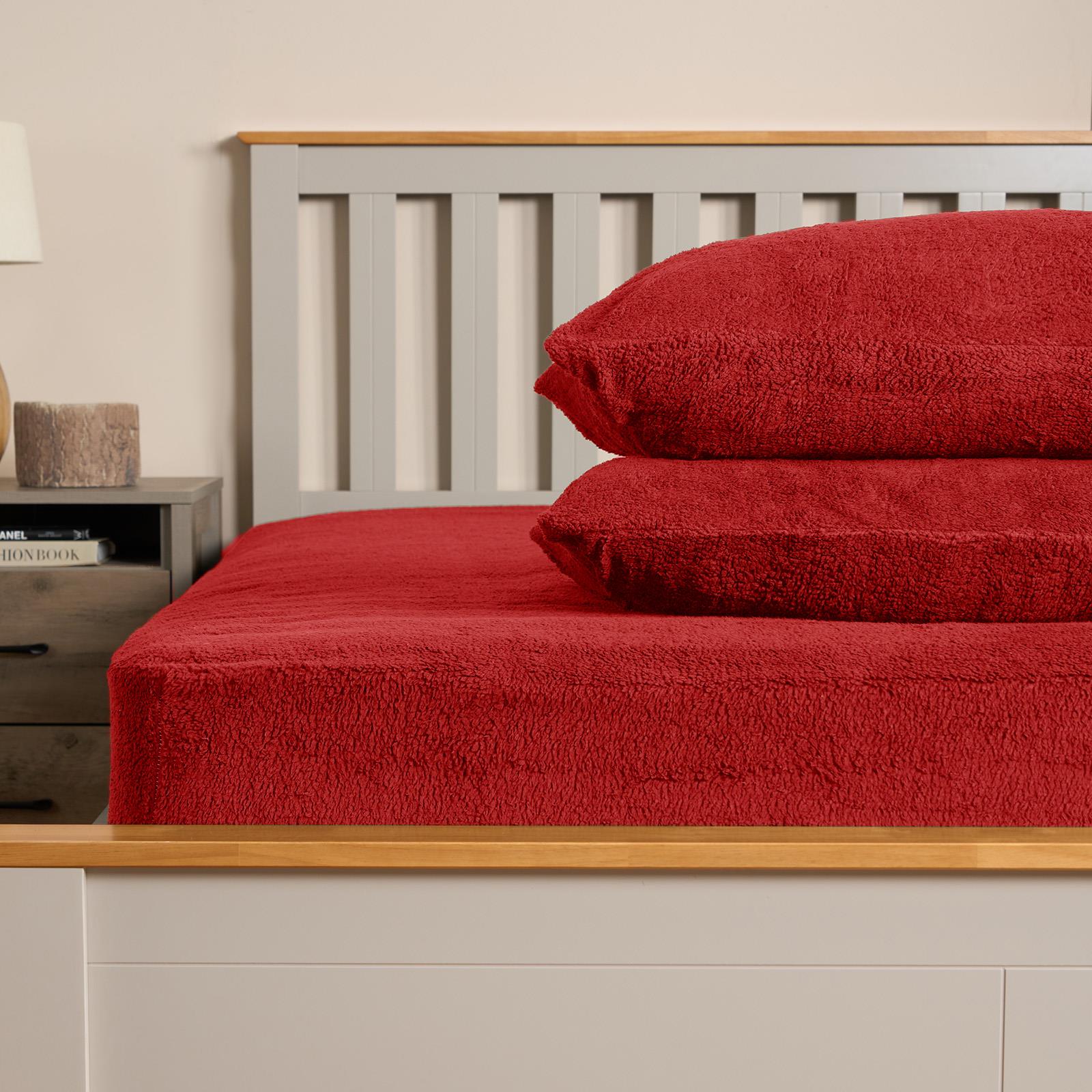 Brentfords Teddy Fleece Fitted Sheet Thermal Warm Single Double King Bedding NEW - Picture 29 of 37
