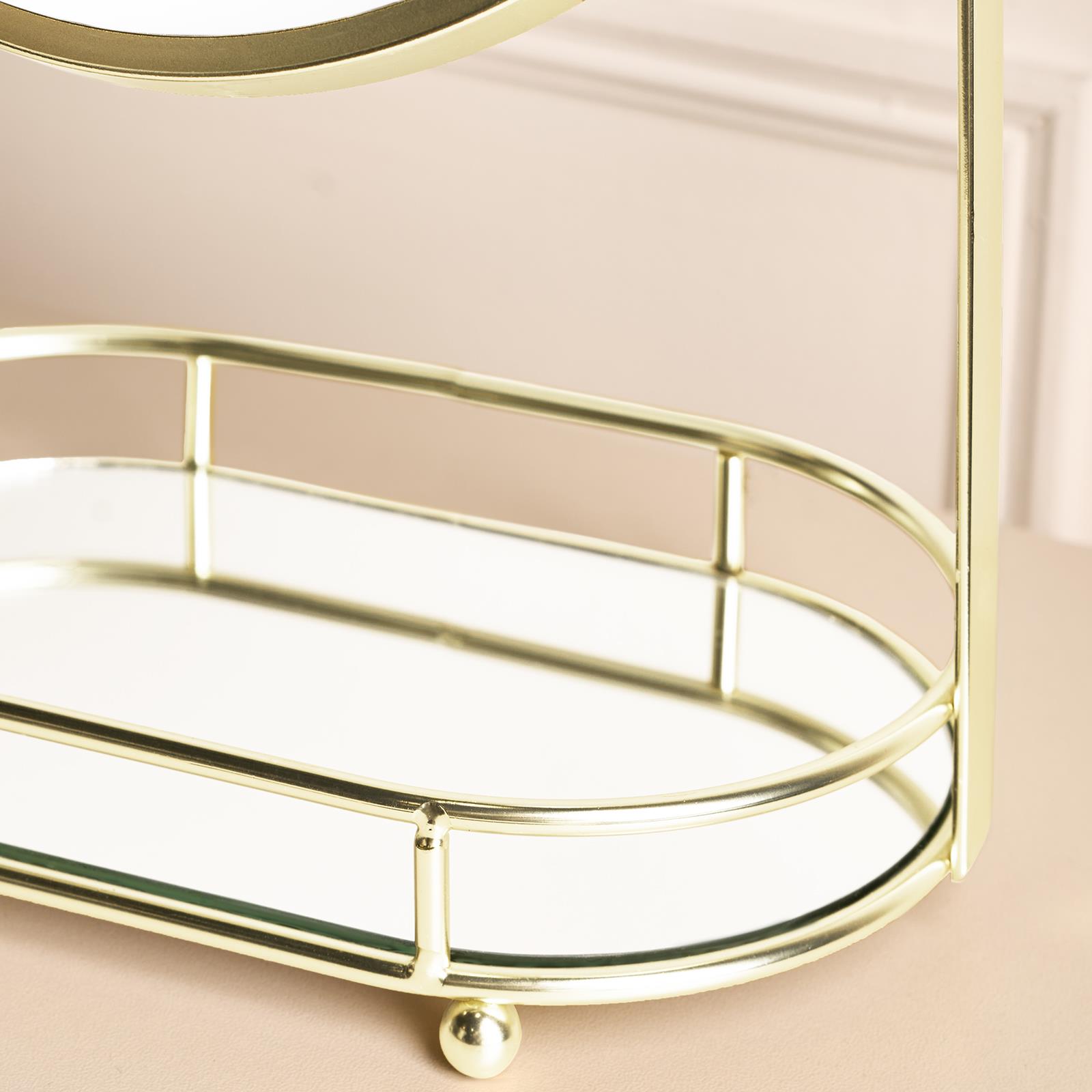 OHS Bow Swing Mirror Countertop Free Standing Pedestal Vanity Mirrors