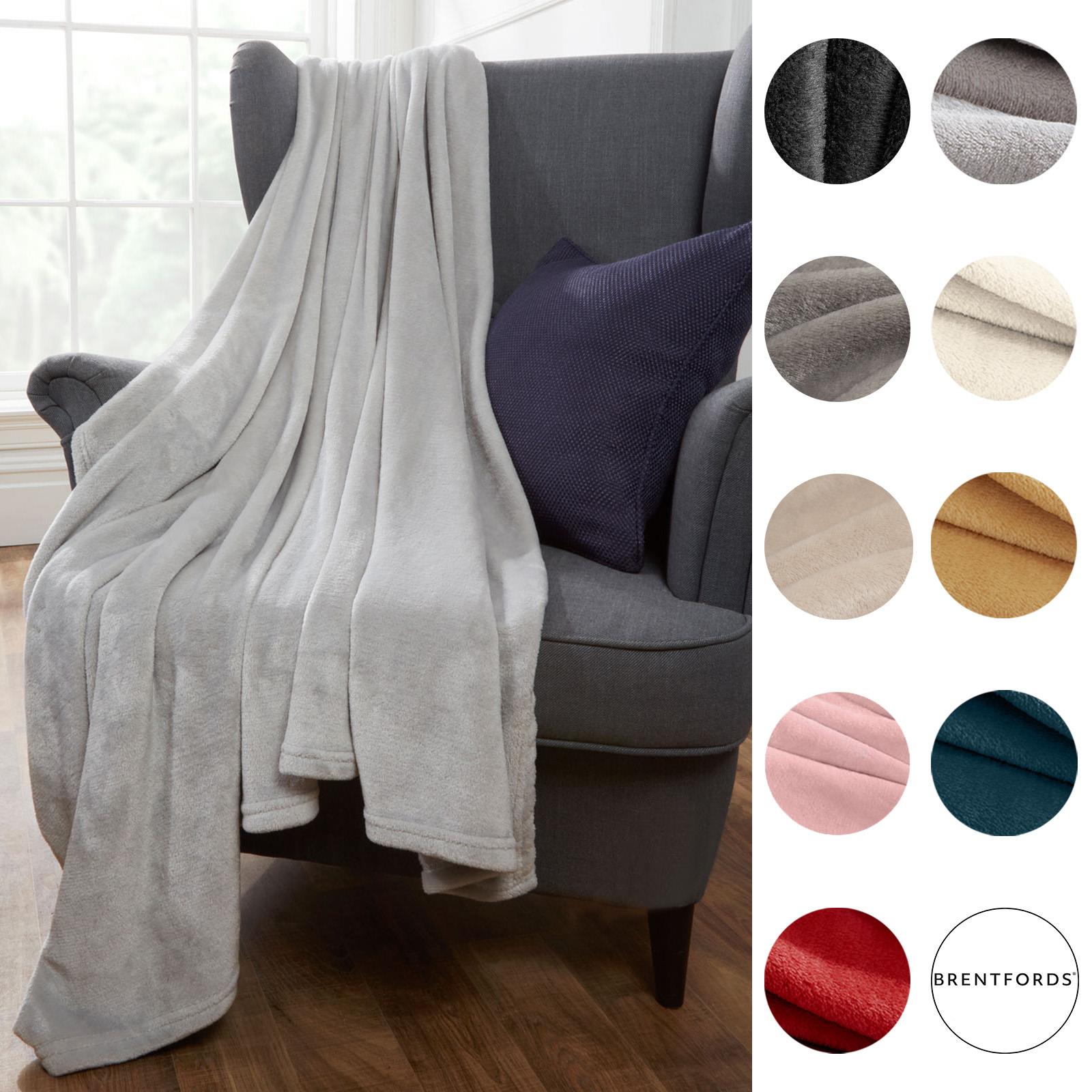 OHS Flannel Fleece Blanket Large Winter Warm Throw Luxury Bedspread