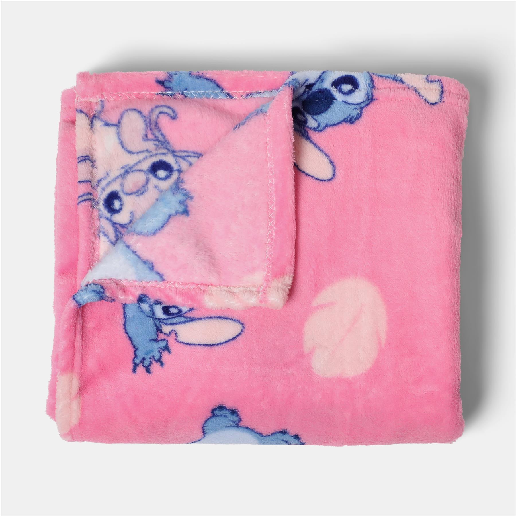 OHS x Stitch Throw Kids Soft Coral Fleece Thermal Bedspread Blanket Xmas Gift
