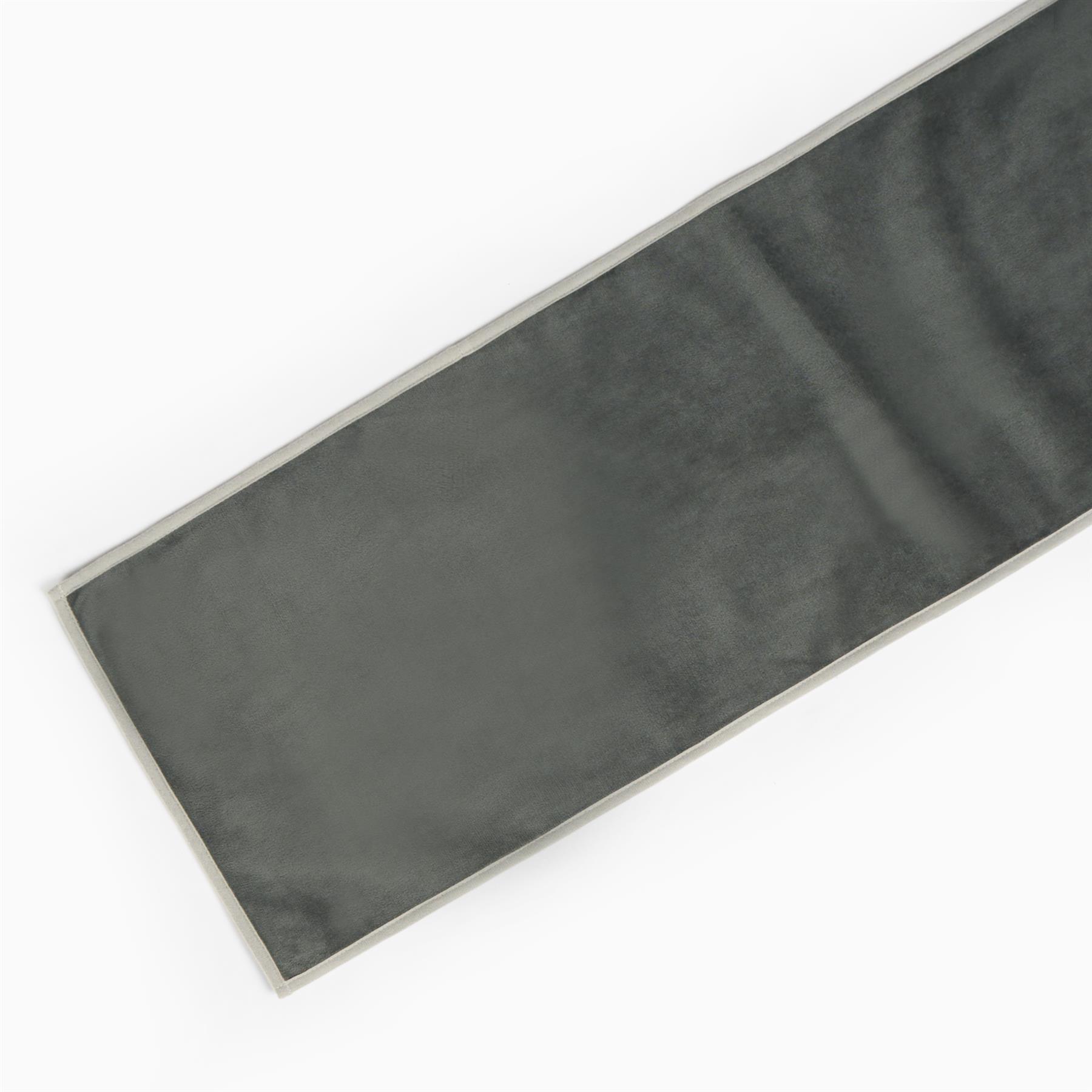 OHS Piped Trim Table Mats Runner Set Matte Velvet Placemats Home Decor