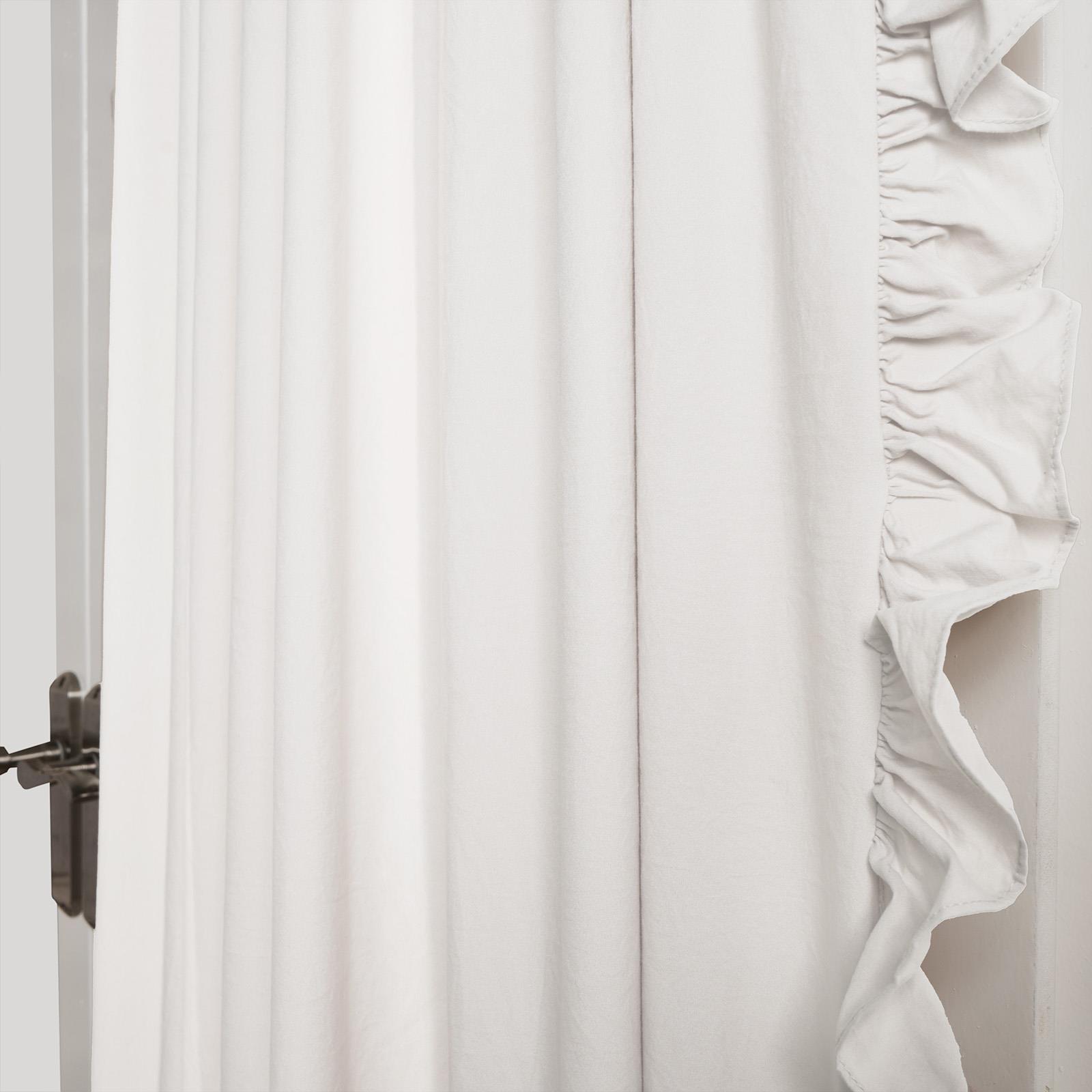 Frill Voile Net Curtains 2 Window Panels Sheer Rod Slot Top Textured Pair Set