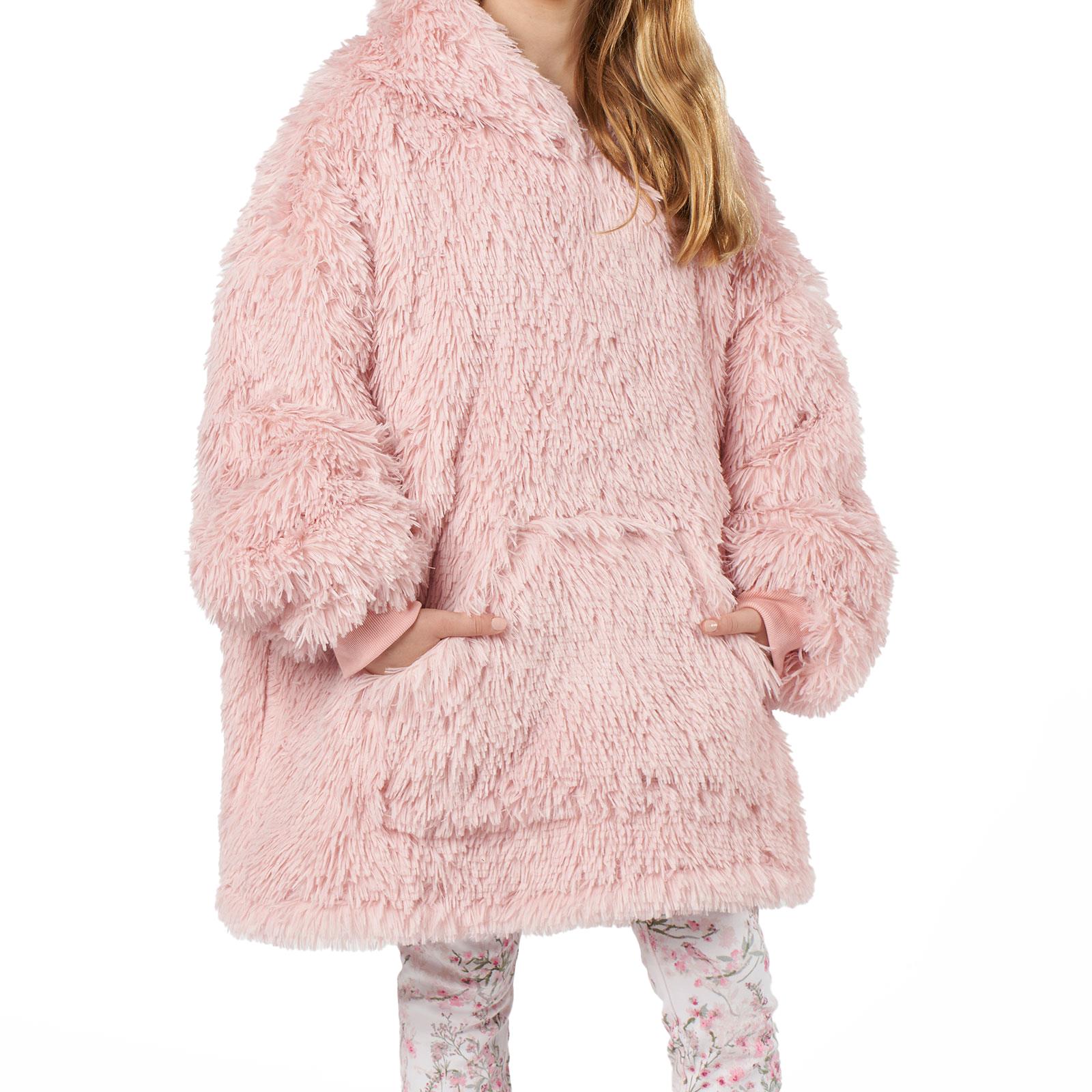 Kids Hoodie Blanket Oversized Sherpa Fleece Jumper Sweatshirt Soft Warm Throw - Picture 17 of 169