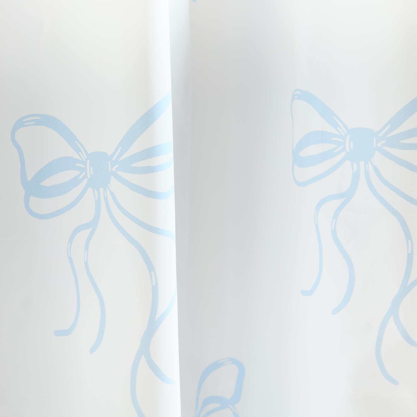 OHS Bows Shower Curtain with 12 Hooks Mould Proof Bathtub Curtains