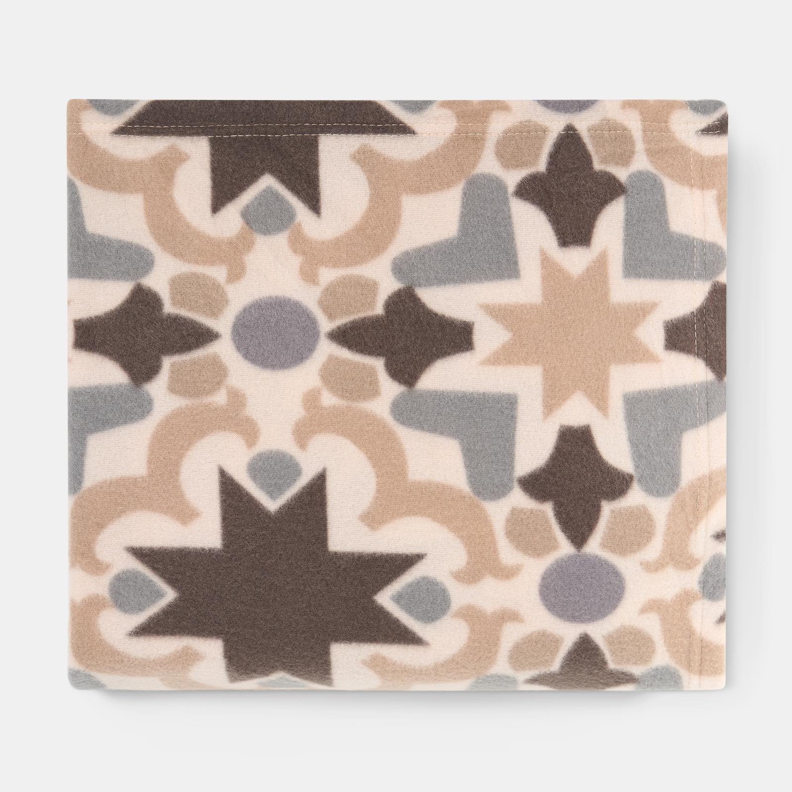 OHS Tiles Print Throw Soft Blanket Polar Fleece Lightweight Bedspread