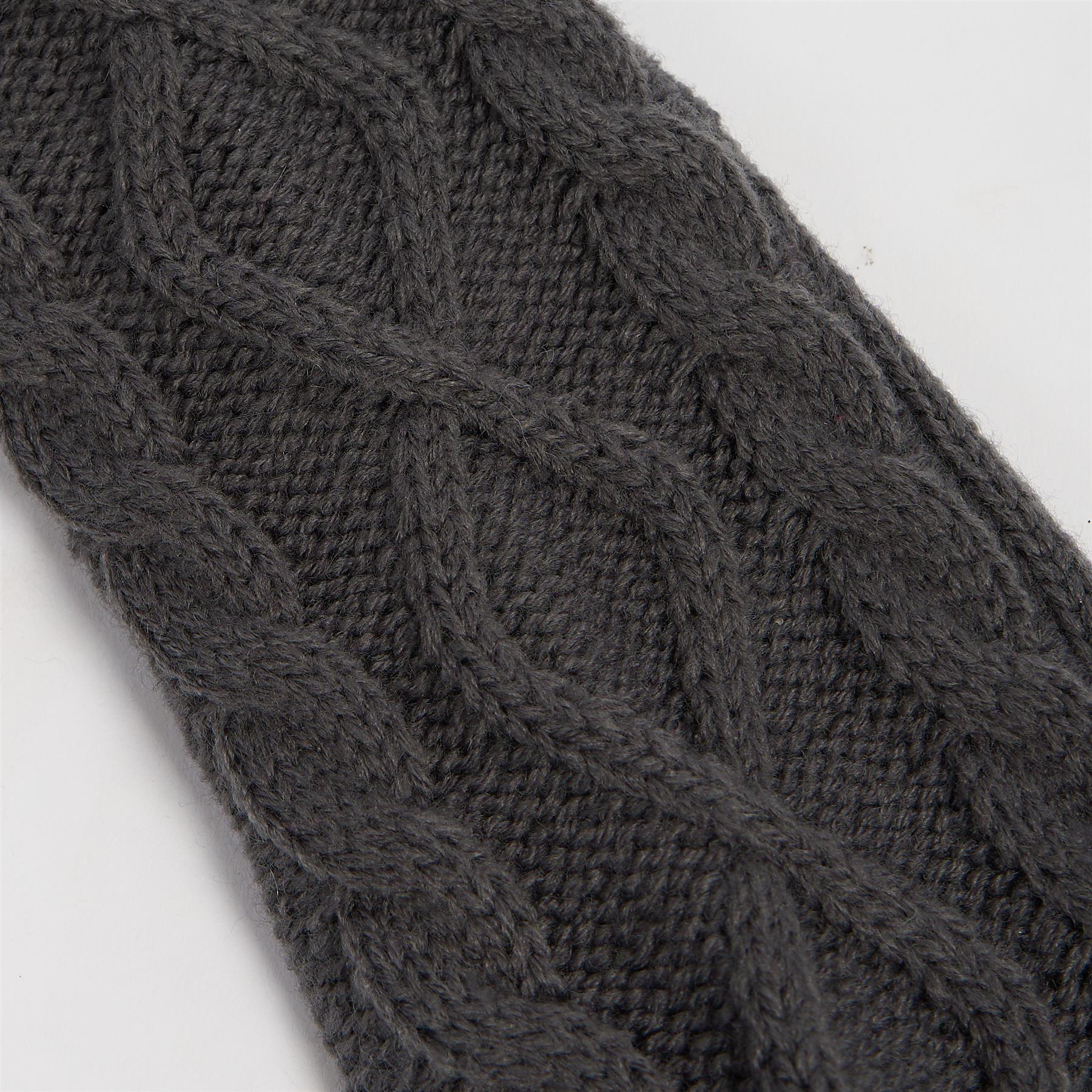 OHS Cable Knit Socks Womens Non Slip Warm Indoor Lounge Sock Slipper