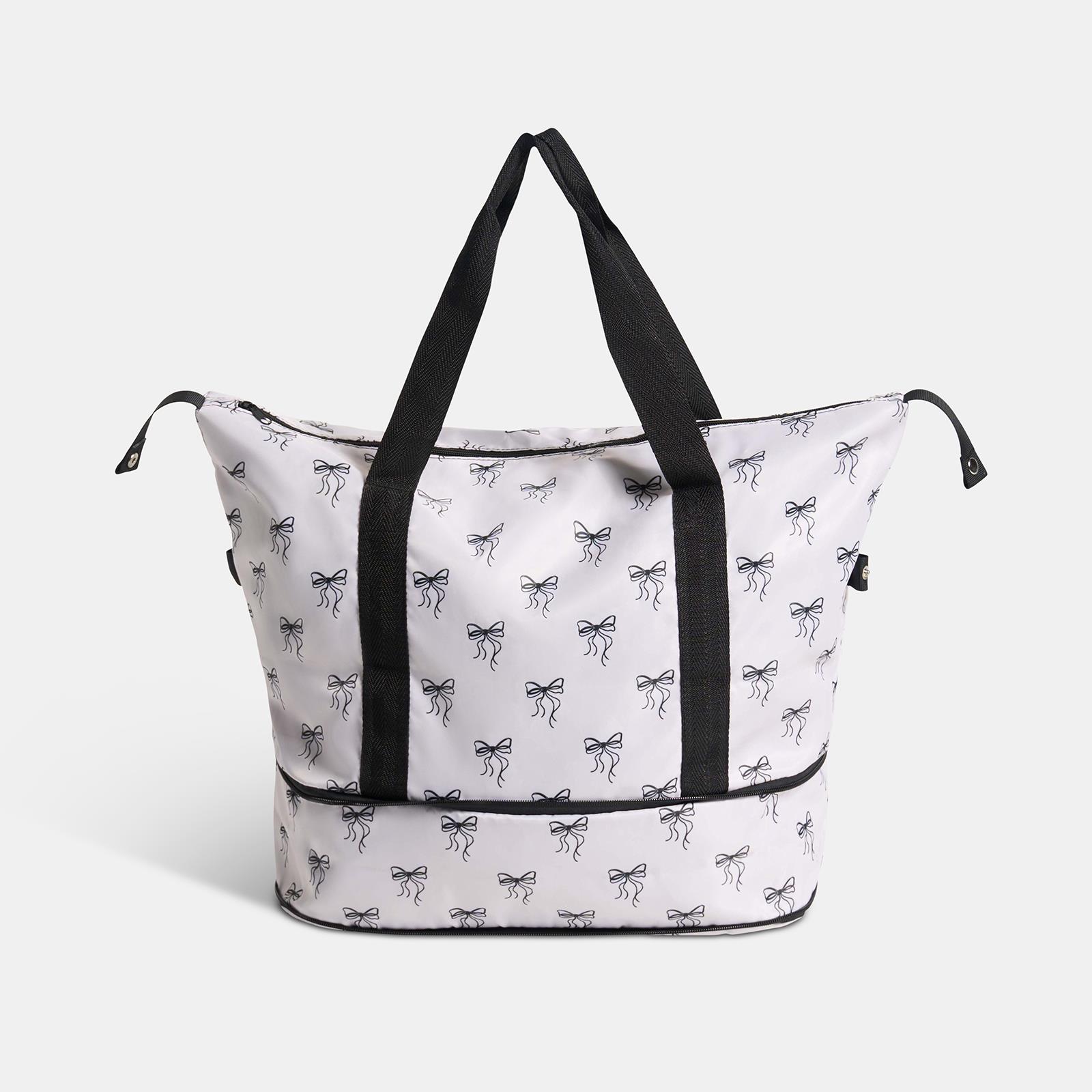 OHS Bows Weekend Travel Bag Expandable Shoe Compartment Cabin Duffle