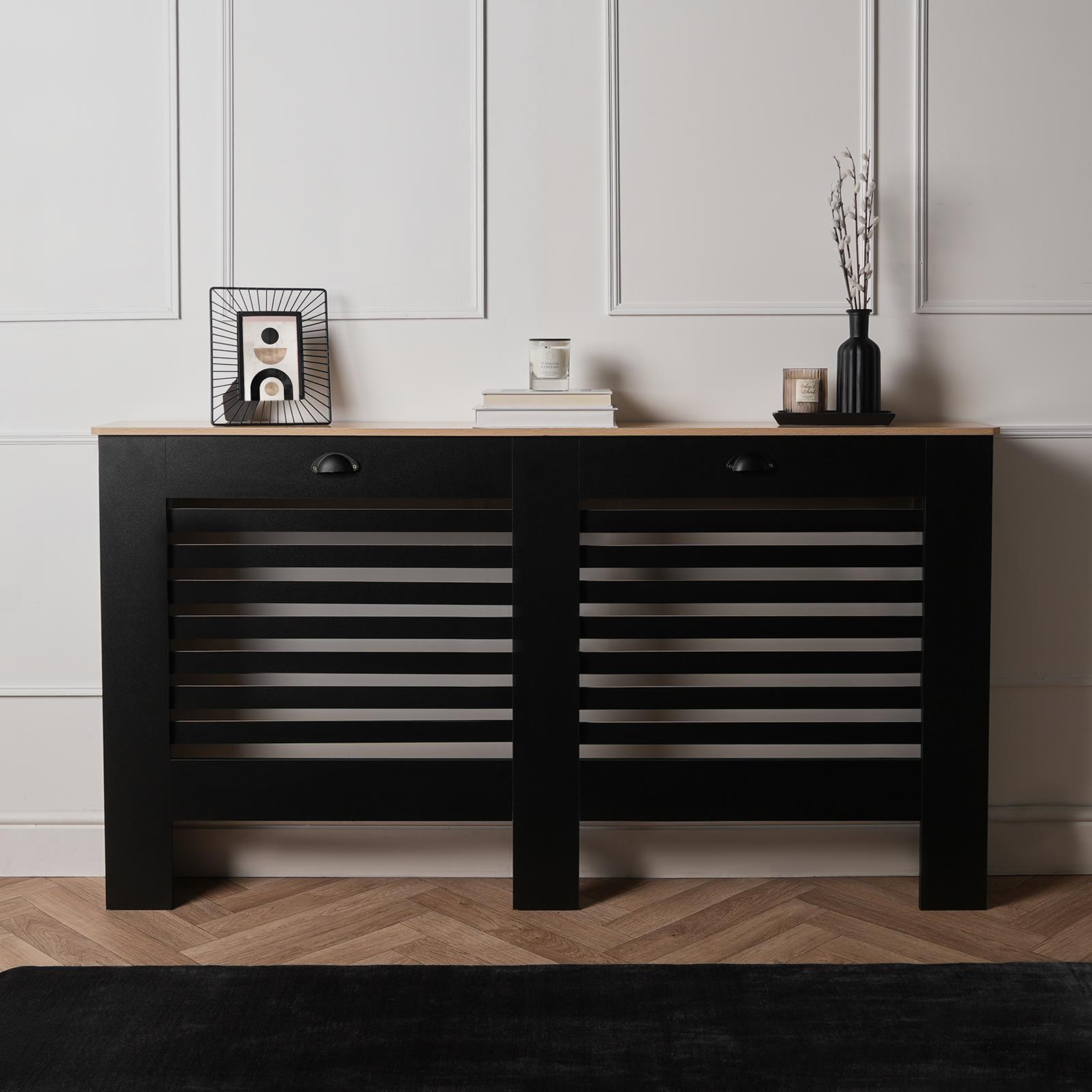 Wooden Radiator Cover Side Board S M L Cabinet Shelf Modern Hallway Furniture - Picture 35 of 55