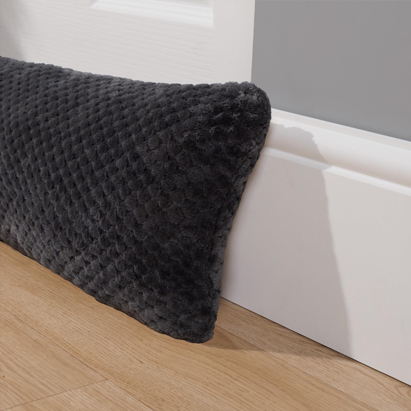 Fabric Door Draught Excluder Weather Seal Waffle Fleece Window Draft Insulation