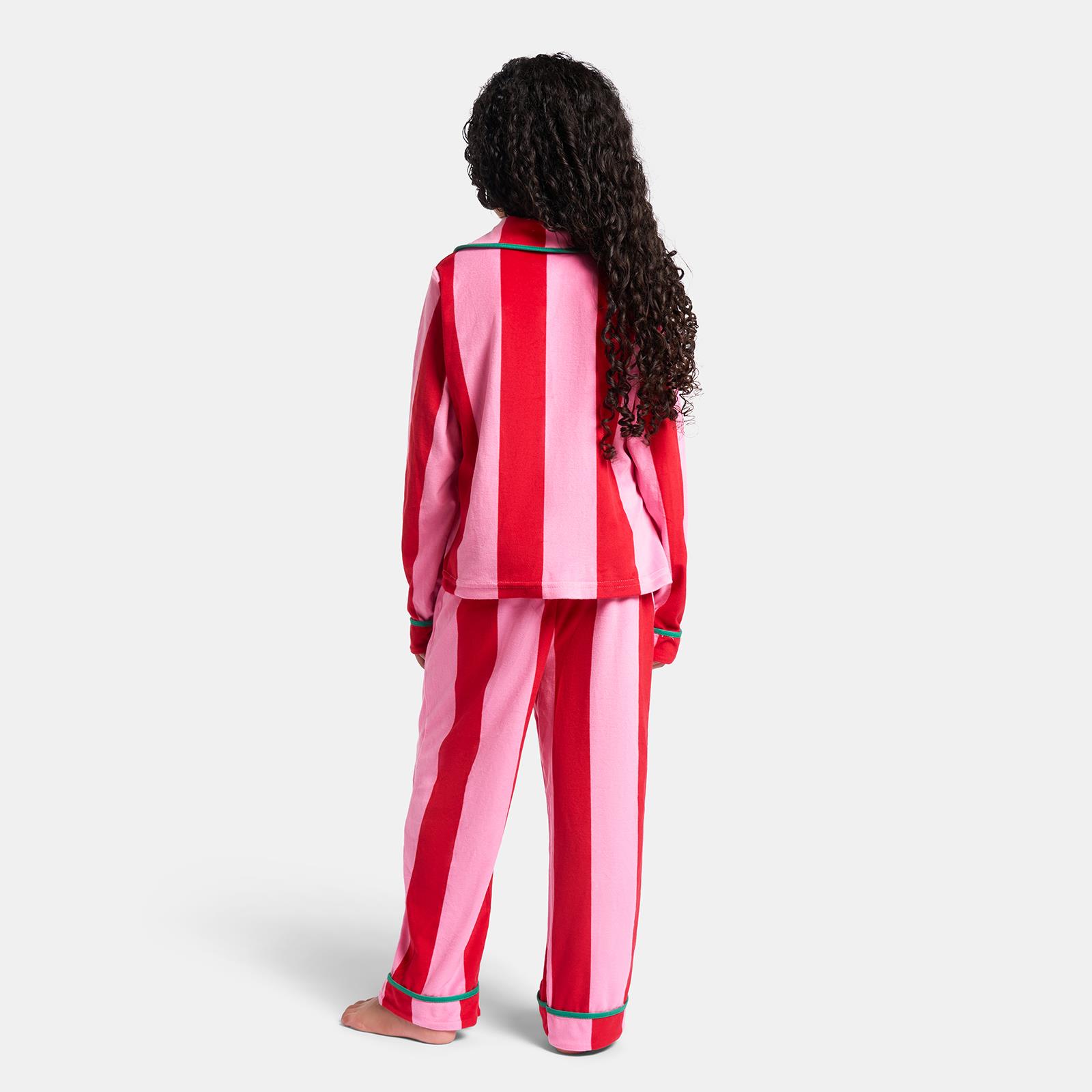 OHS Print Pyjama Set Button Through Soft Womens Kids Loungewear Nightwear