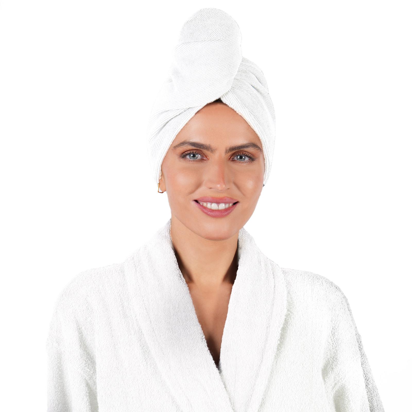Hair Turban Towel Microfibre Head Wrap 3 x Quick Dry Womens Shower Towelling Cap - Picture 23 of 28