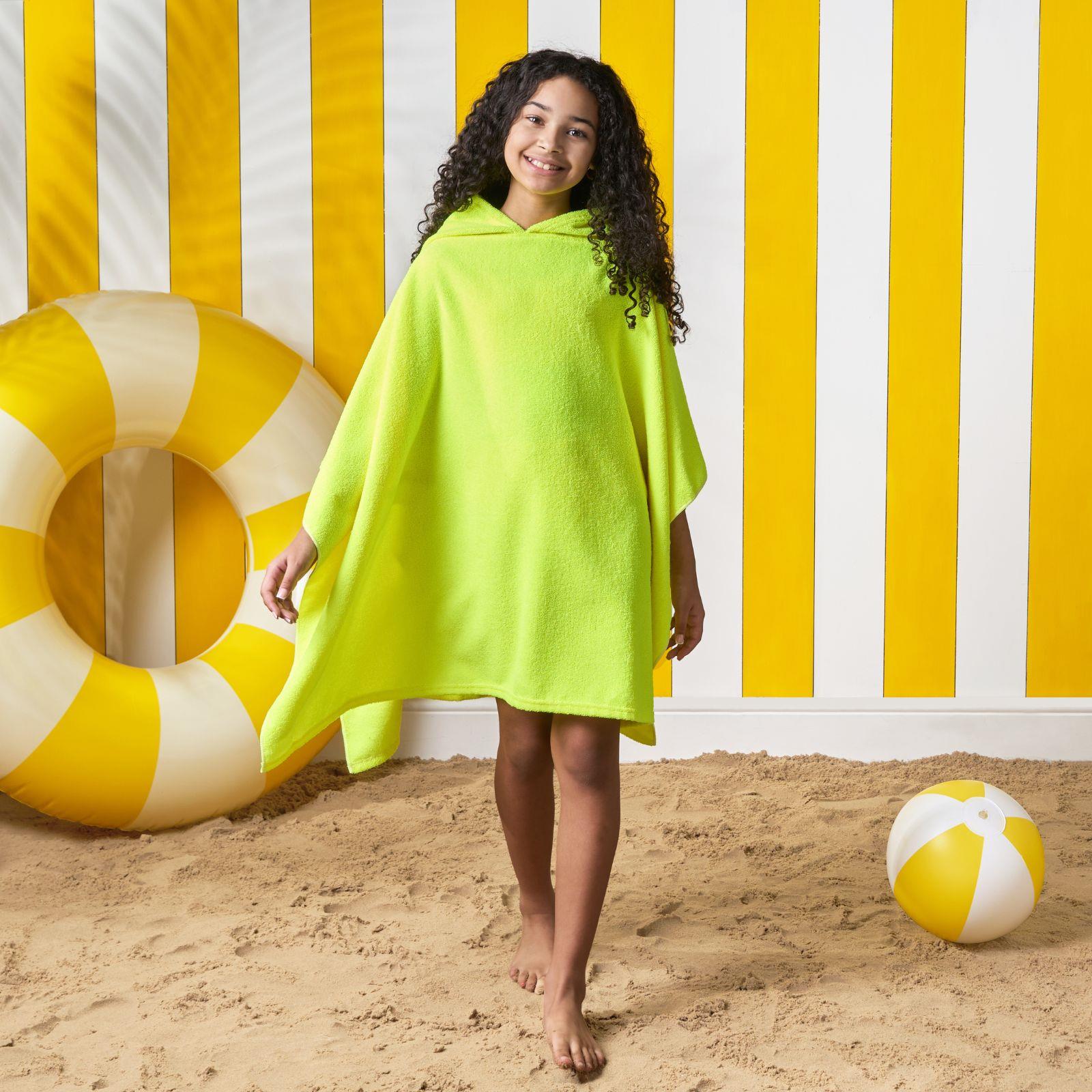 Brentfords Poncho Towel Childrens Absorbent Hood Quick Drying Beach Travel Robe - Picture 21 of 30
