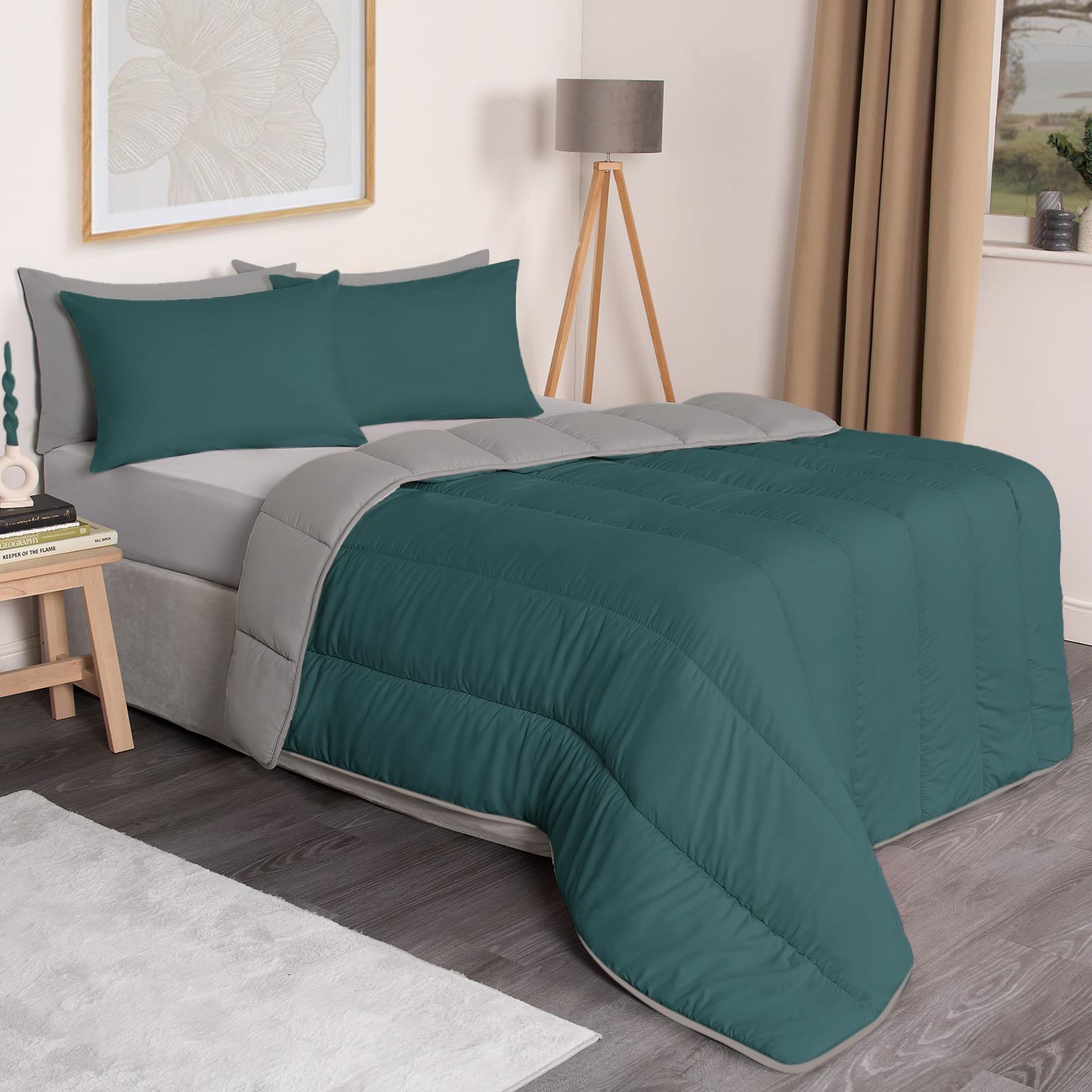 OHS Coverless 10.5 TOG Soft Duvet Pillowcase Quilted Bedding Set Single Double - Picture 100 of 107