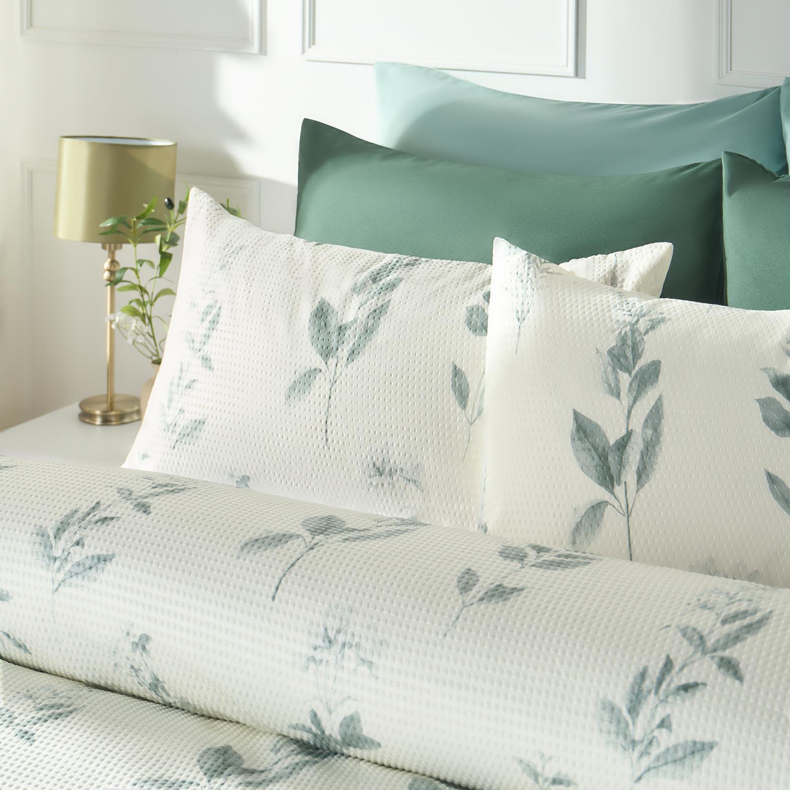 OHS Botanics Embossed Bedding Set Microfibre Duvet Cover with Pillowcase