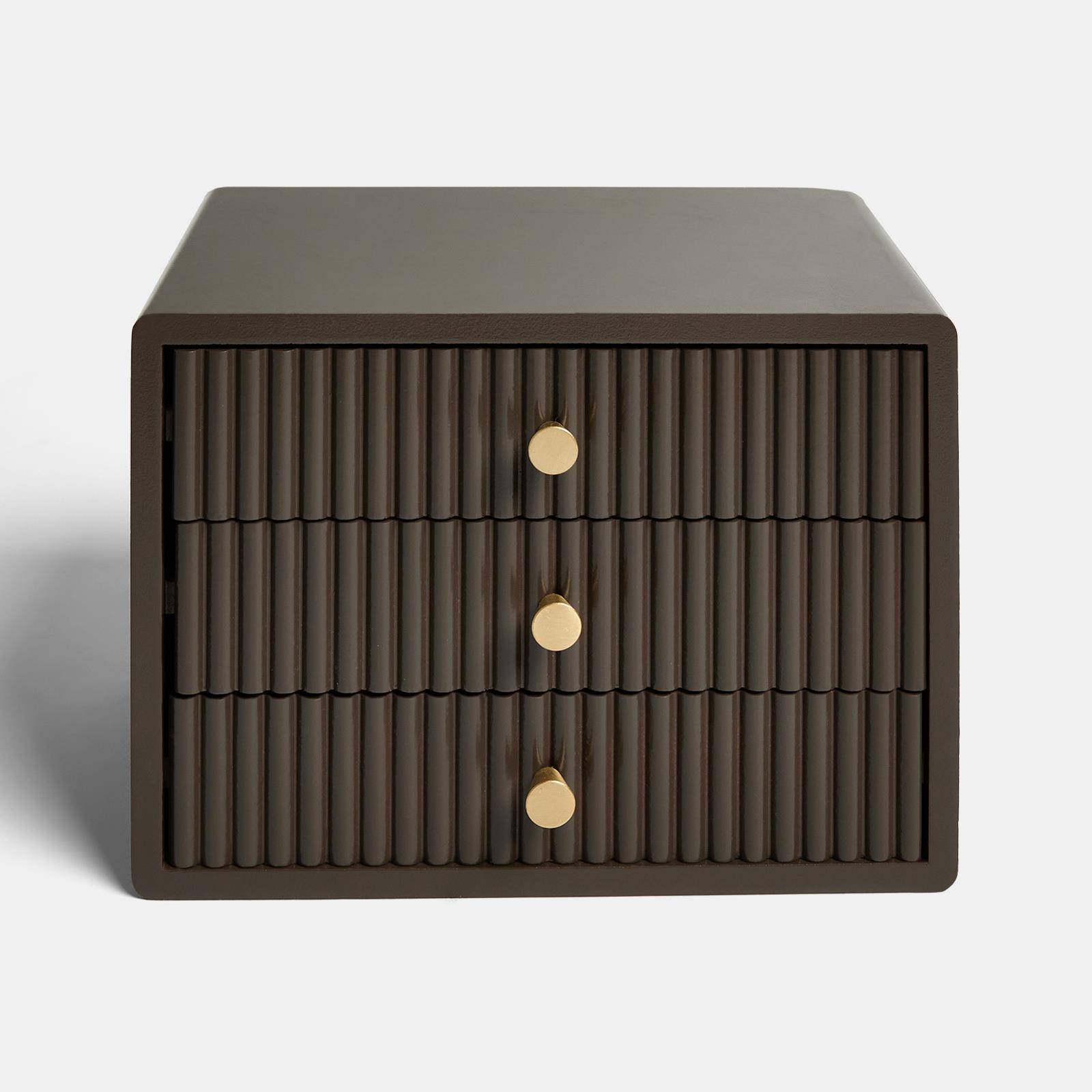 OHS Ribbed Desktop Drawers Organiser Freestanding Tabletop Cabinet Storage Unit