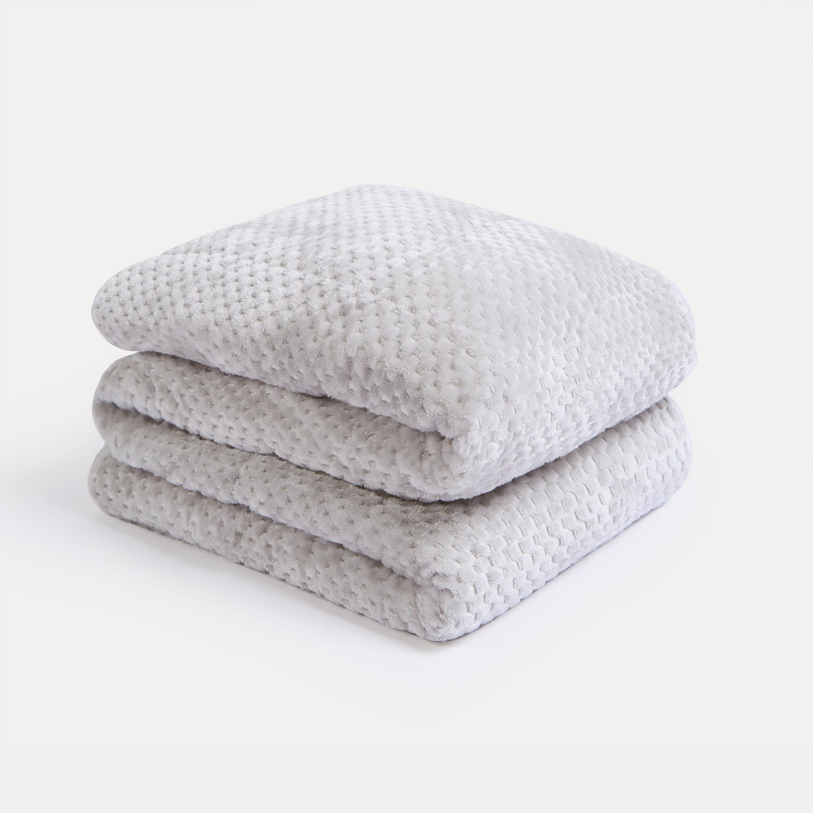 OHS Waffle Fleece Weighted Blanket Sleep Therapy Anxiety Super Soft Bed Throw
