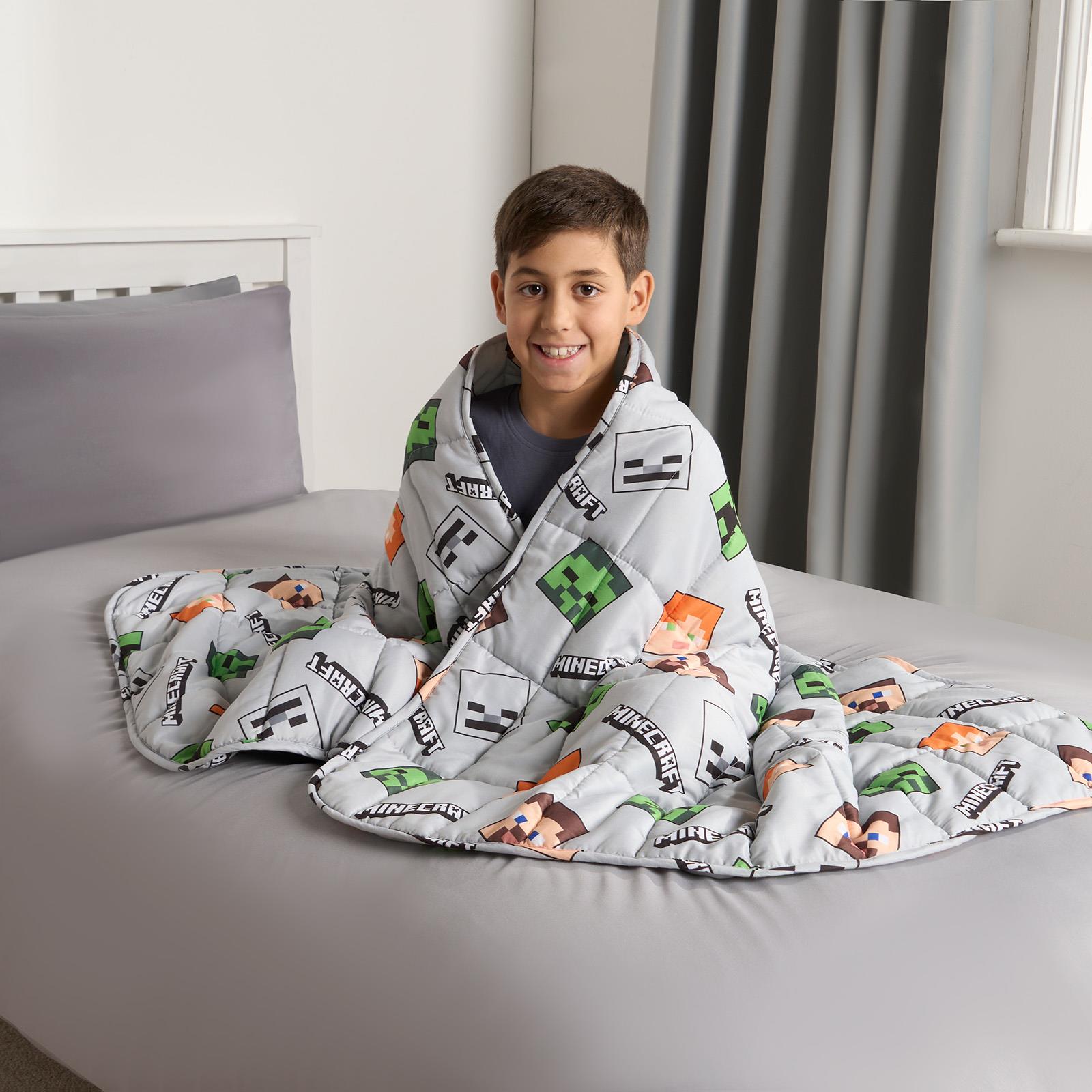 OHS Minecraft Kids Weighted Blanket Relief Sleep Throw - 100 x 150cm - 3kg