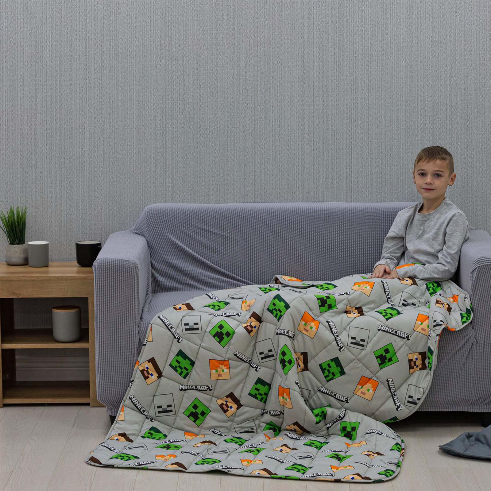 OHS Minecraft Kids Weighted Blanket Relief Sleep Throw - 100 x 150cm - 3kg