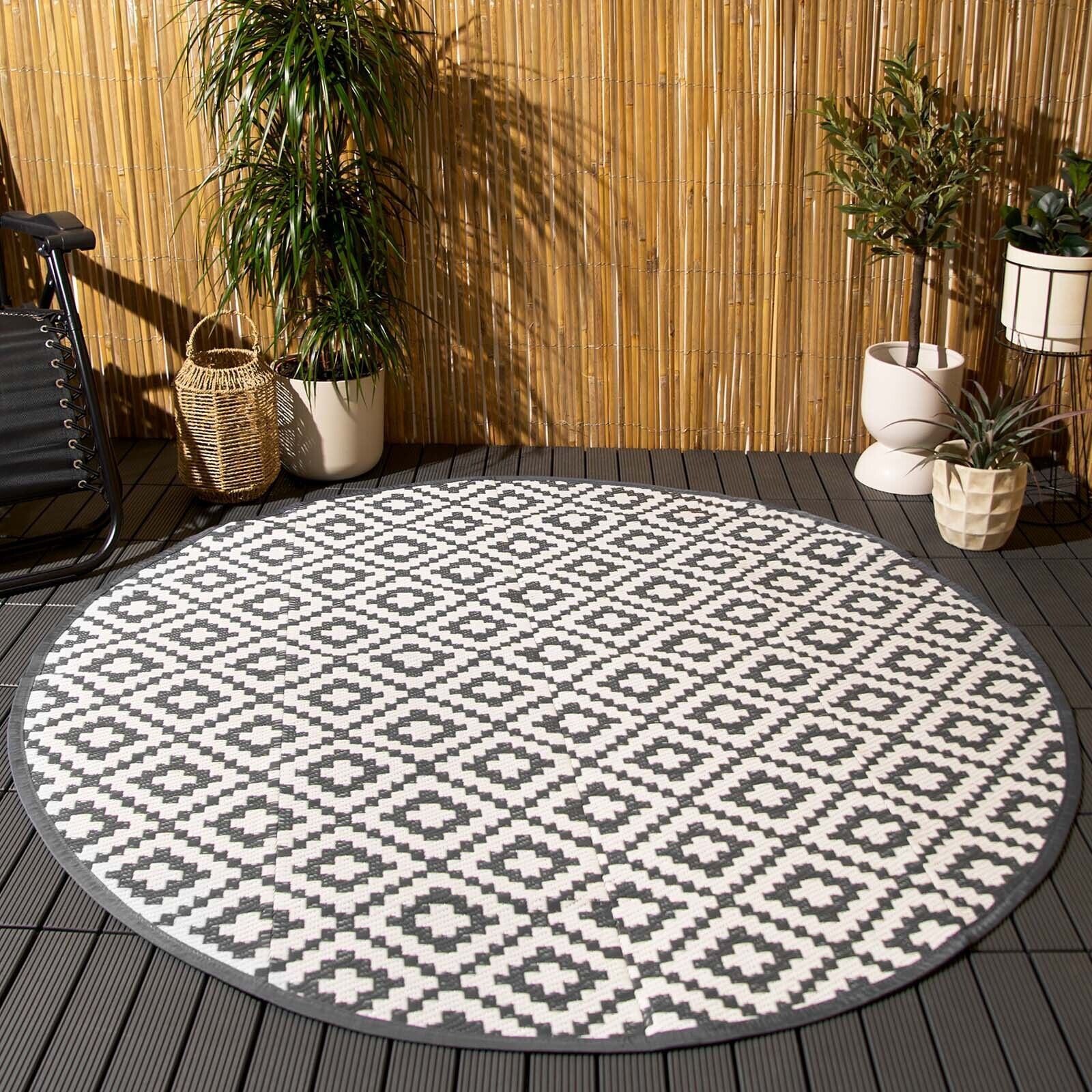 Outdoor Rug Garden Geometric Large Waterproof Patio Area Non Slip Deck Floor Mat - Picture 17 of 36