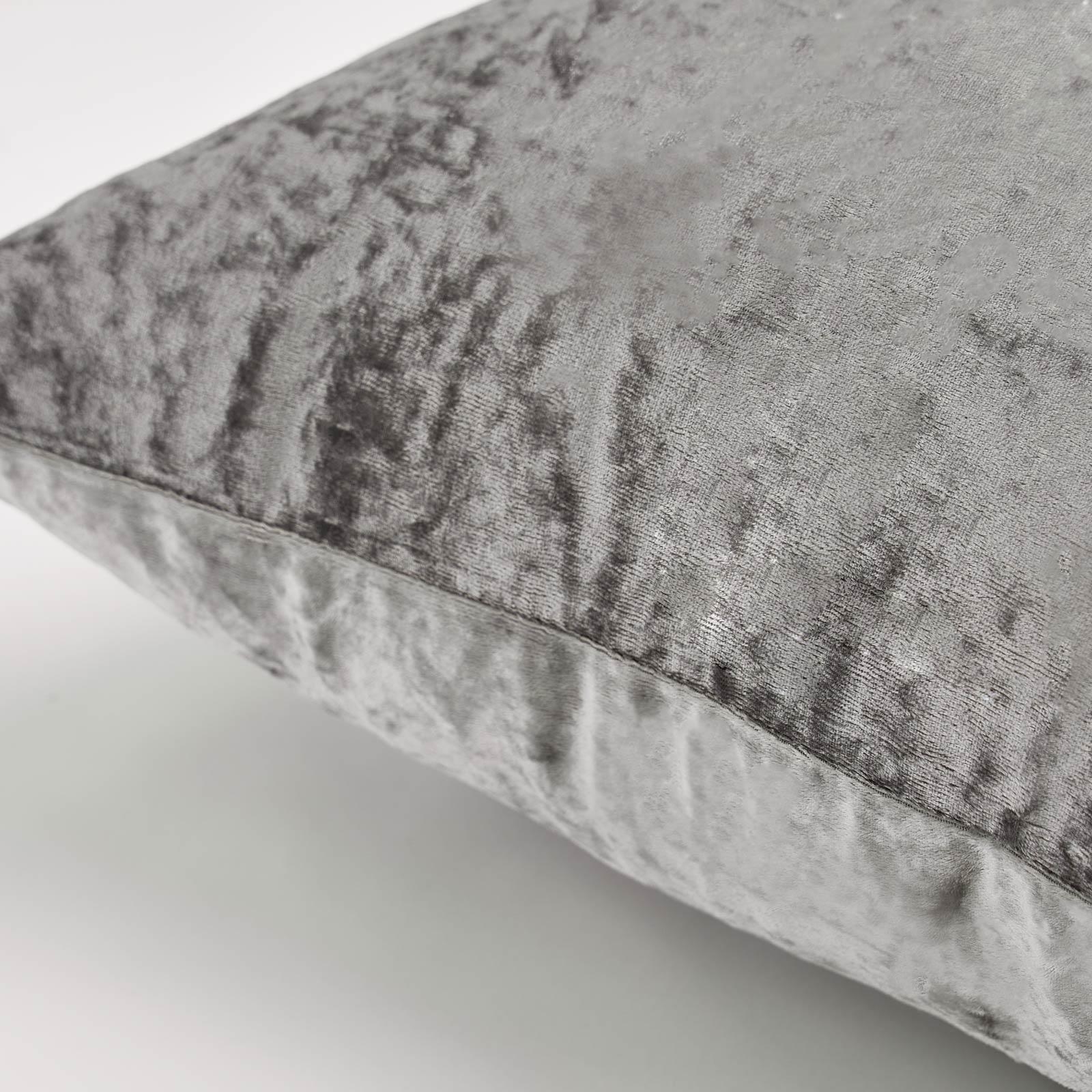 Sienna Cushion Covers Crushed Velvet Luxury Pack of Filled Insert Pad, 45 x 45cm
