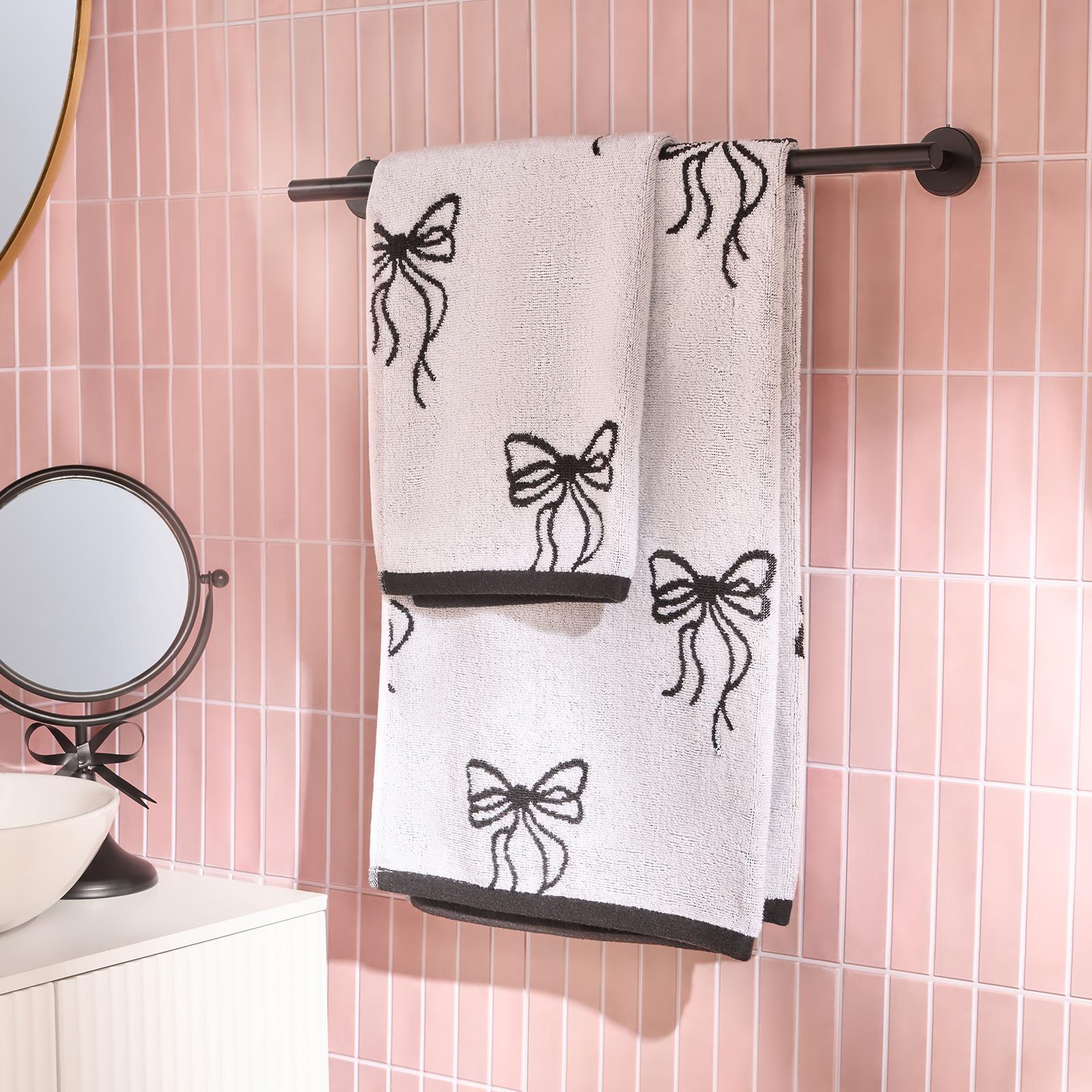 OHS Bows Towels 100% Premium Cotton Highly Absorbent Hand Bath Towel Sheet