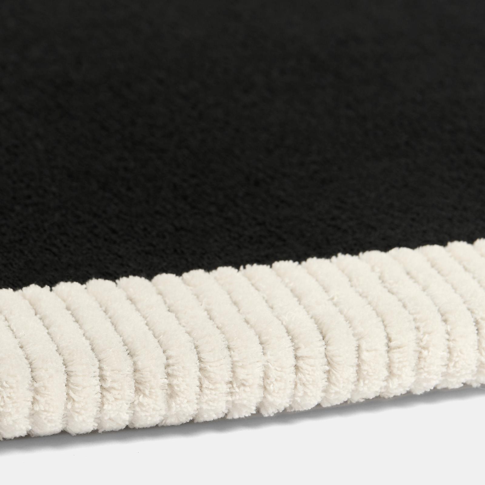 OHS Contrast Border Rug Non Slip Tufted Hallway Runner Floor Carpet
