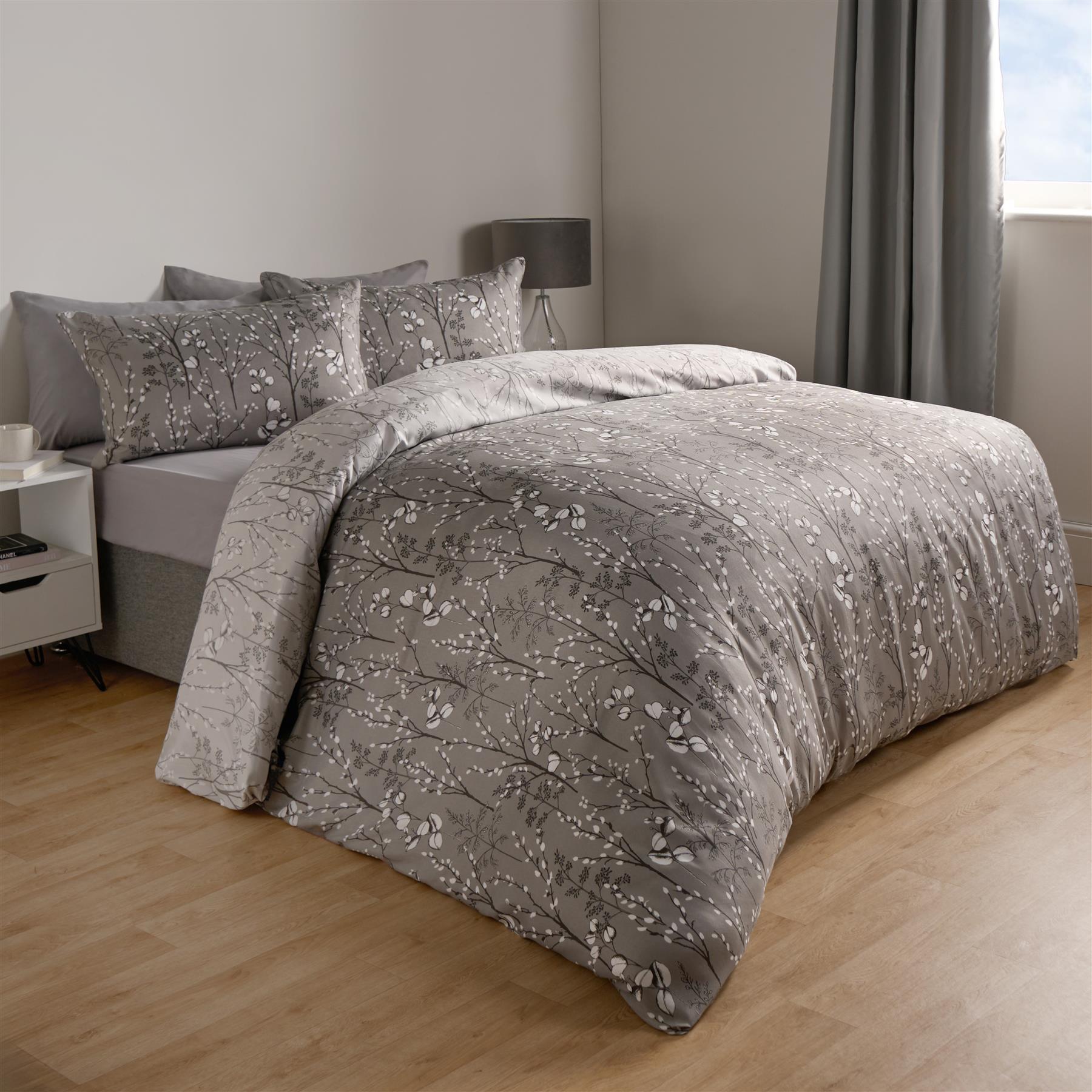 OHS Willow Branch Bedding Set Microfibre Duvet Cover with Pillowcase