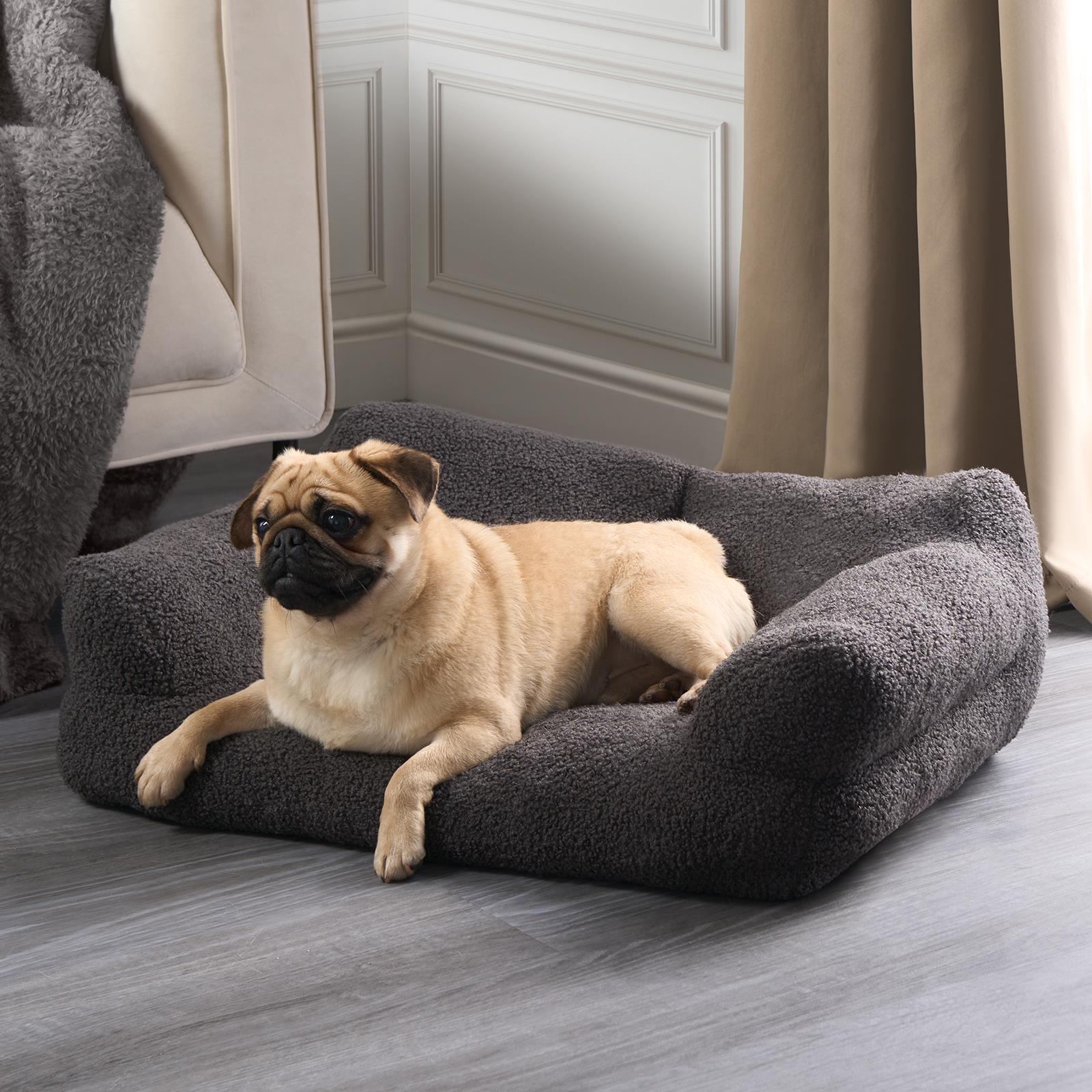 Dog Bed Sofa Cat Washable Super Soft Fur Fleece Warm Pet Puppy Medium Cushion