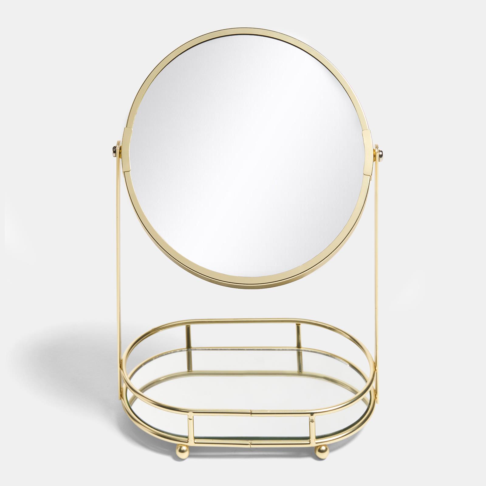 OHS Bow Swing Mirror Countertop Free Standing Pedestal Vanity Mirrors