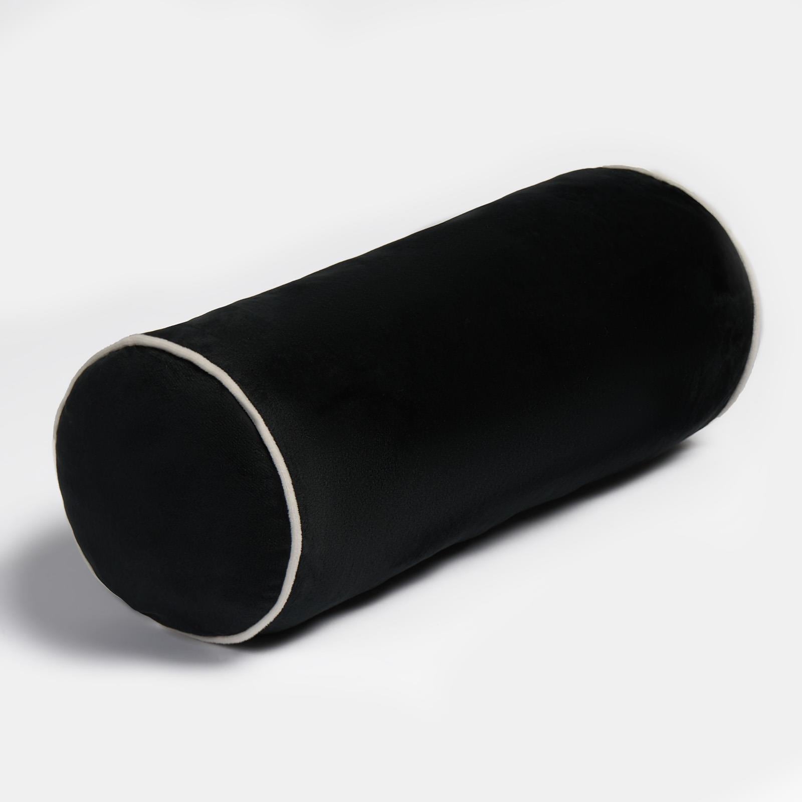 Bolster Cushion Matte Velvet Filled Bedroom Sofa Plump Decorative Scatter Pillow - Picture 7 of 25