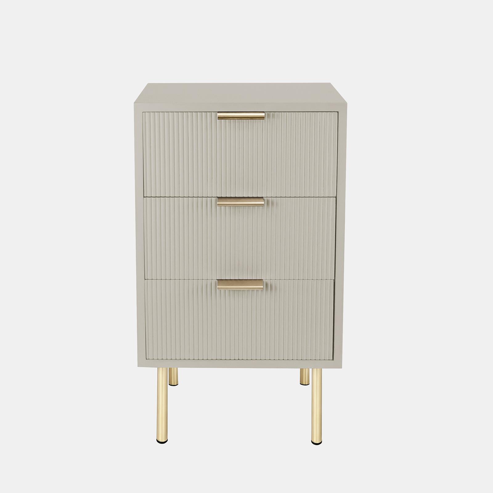 OHS Ribbed Drawer Unit Bedside Table 3/4/5/6 Draw Cabinet Nightstand Sideboard