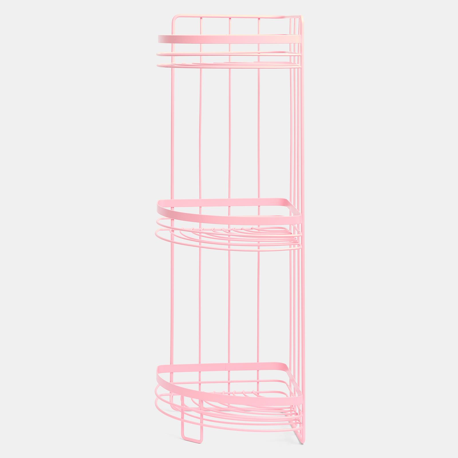 OHS 3 Tier Shower Caddy Bathroom Organiser Plastic Freestanding Corner Shelf