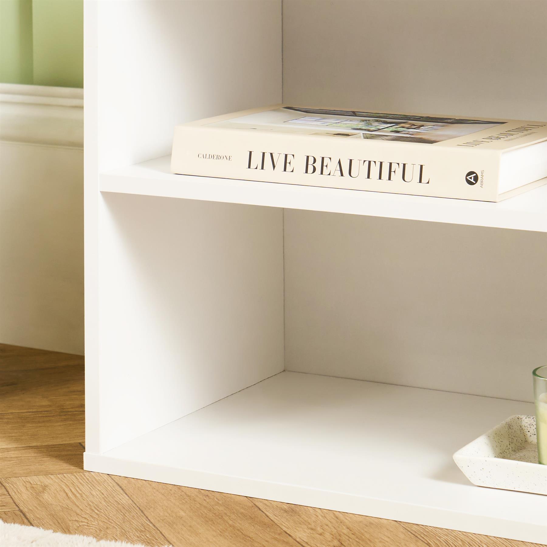 OHS Oslo TV Stand Engineered Wood 3 Cube Shelves Entertainment TV Unit, White