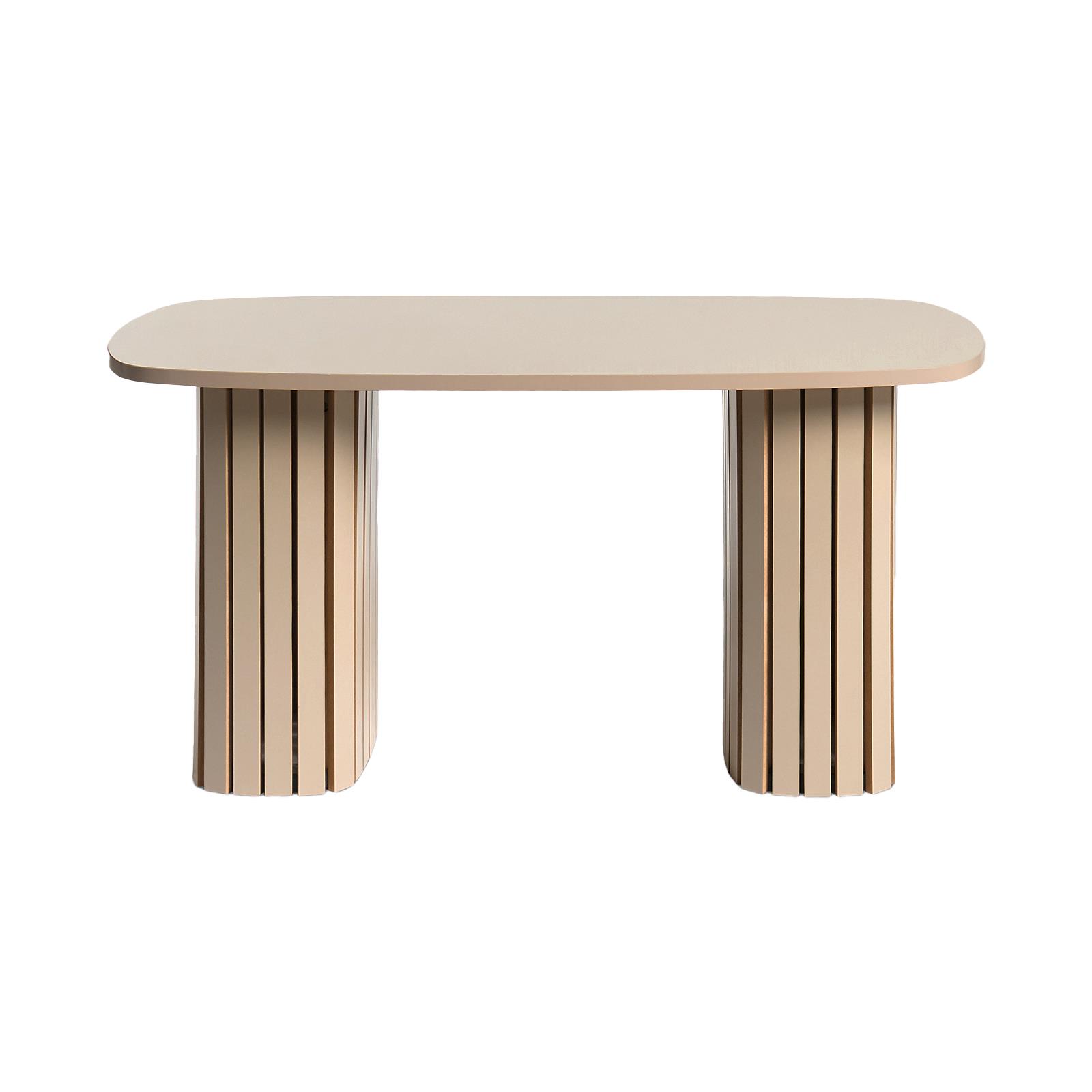 OHS Madison Coffee Table Ribbed Engineered Wood Side End Desk Home Decor