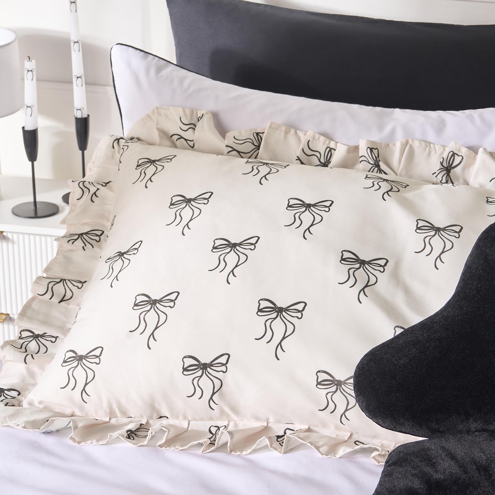 OHS Bows Frill Bolster Pillow Soft Maternity Back Support Filled Cushion