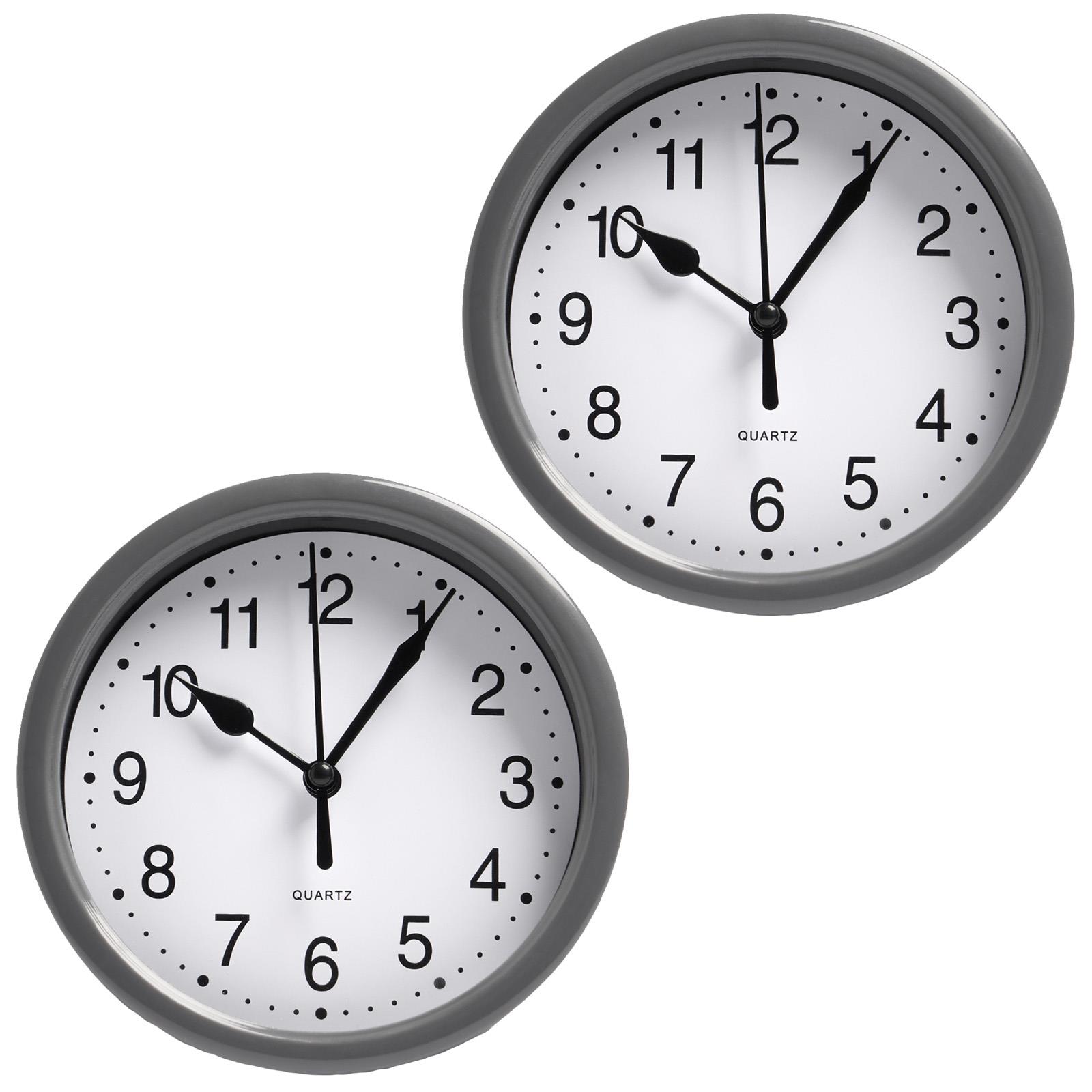 OHS Wall Clock Round Analogue Vintage Home Decor Small Bedroom Kitchen Uni - Picture 42 of 65