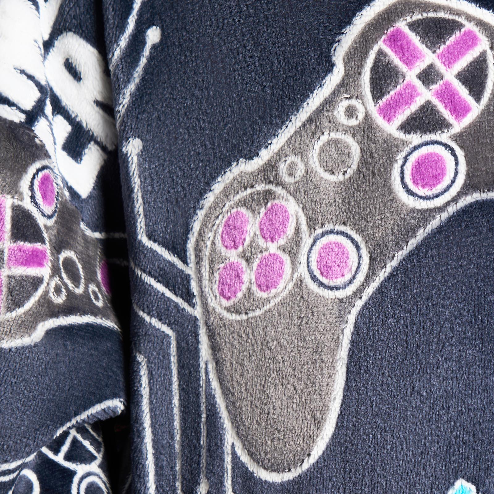 OHS Kids Print Hoodie Blanket Glow in the Dark Flannel Fleece Wearable Throw