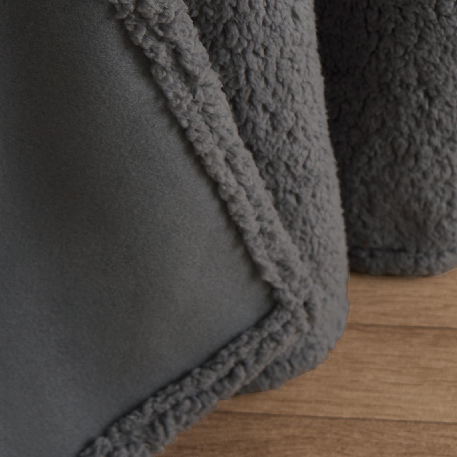Teddy Fleece Eyelet Curtains Thermal Pair Ready Made Soft Thick Fabric Ring Top