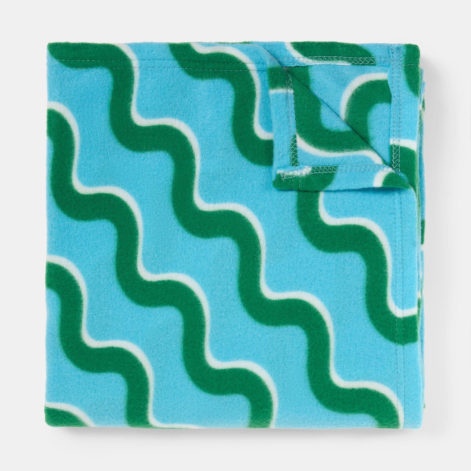 OHS Swirl Print Throw Soft Blanket Polar Fleece Lightweight Bedspread